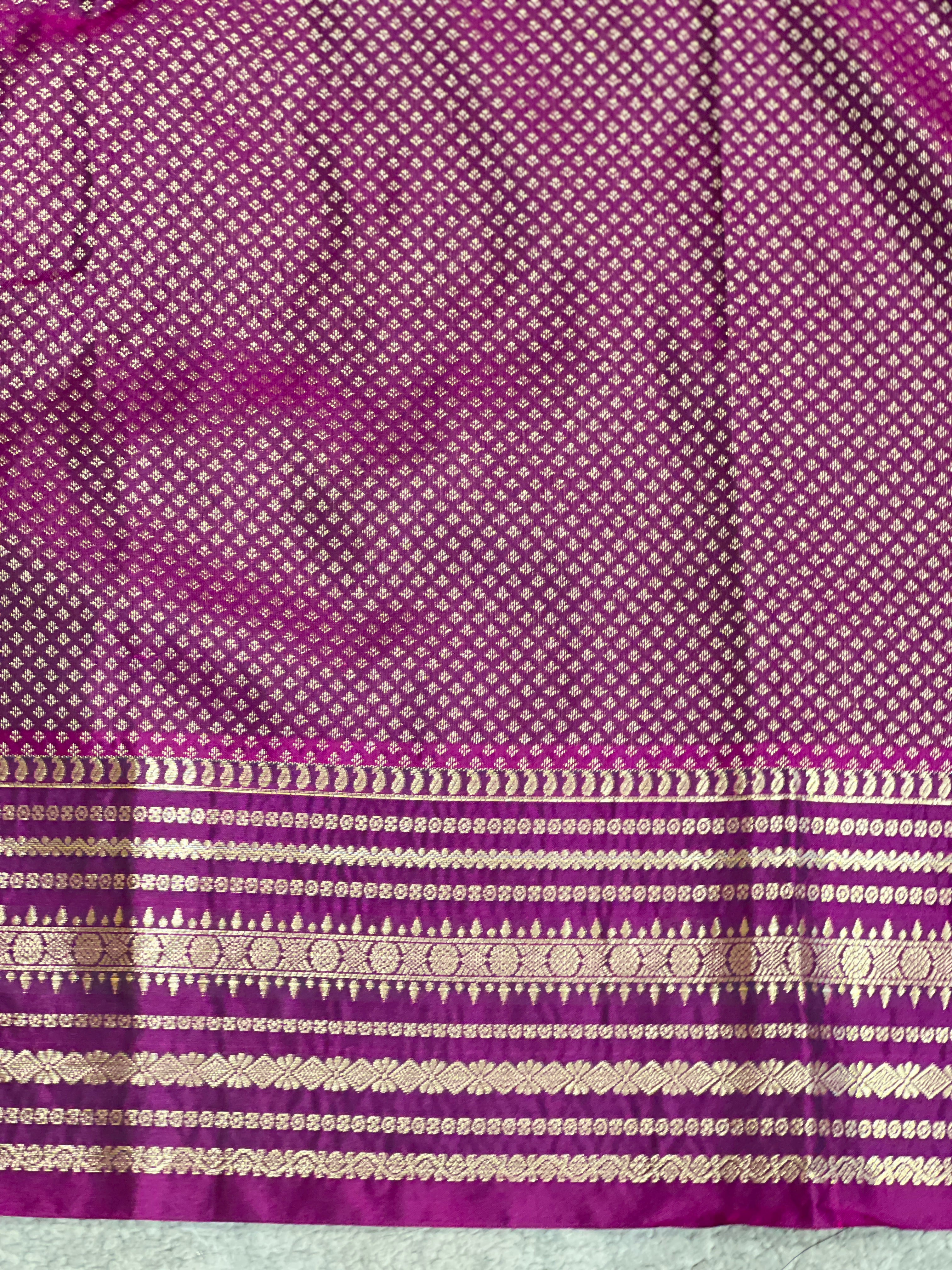 Traditional Zari Buta Woven Power Loom Soft Silk Saree | RVS186