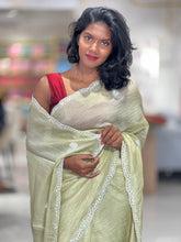 Beads & Sequence Detailed Crushed Shimmer Organza Saree | SBP789