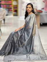 Sequence & Cut Beads Detailed Tissue Organza Saree | SBP808