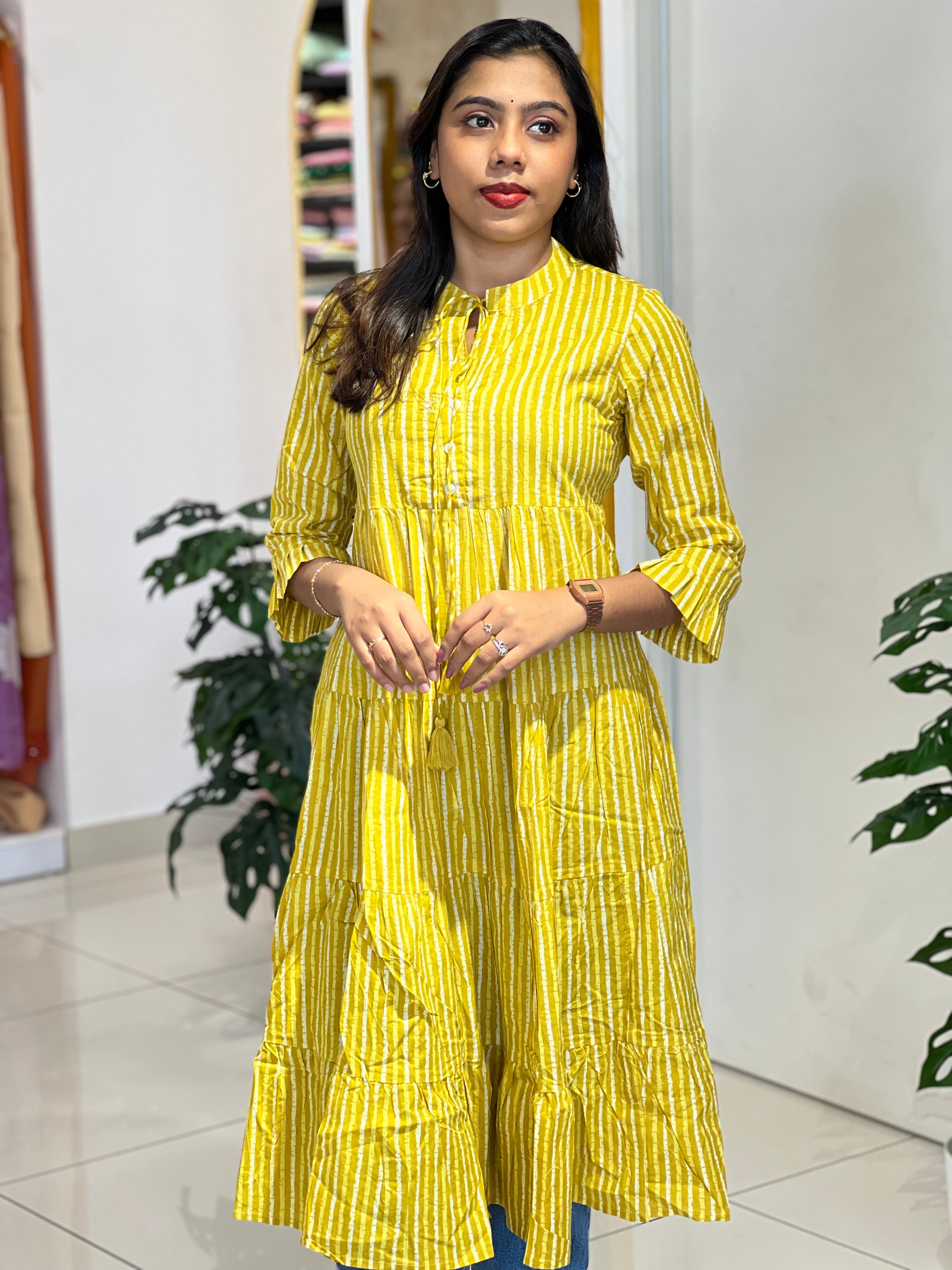 Stripe Pattern  Cotton Kurta | NCF321