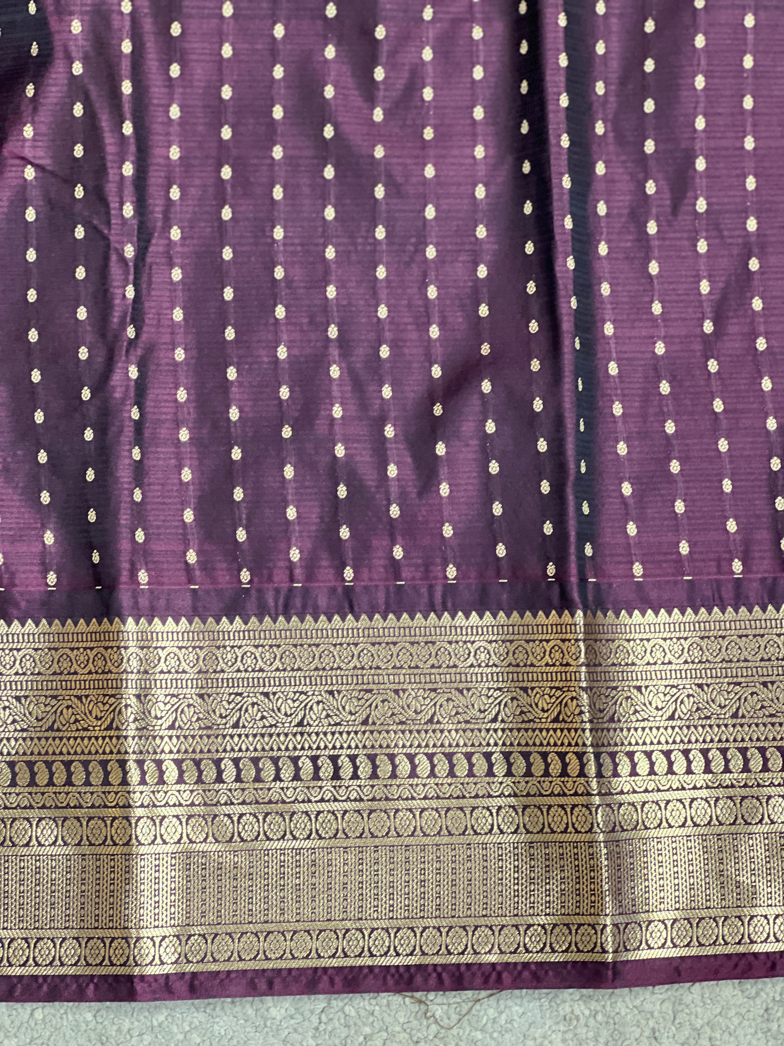 Traditional Kuttu Border Pattern Soft Silk Saree | RVS181