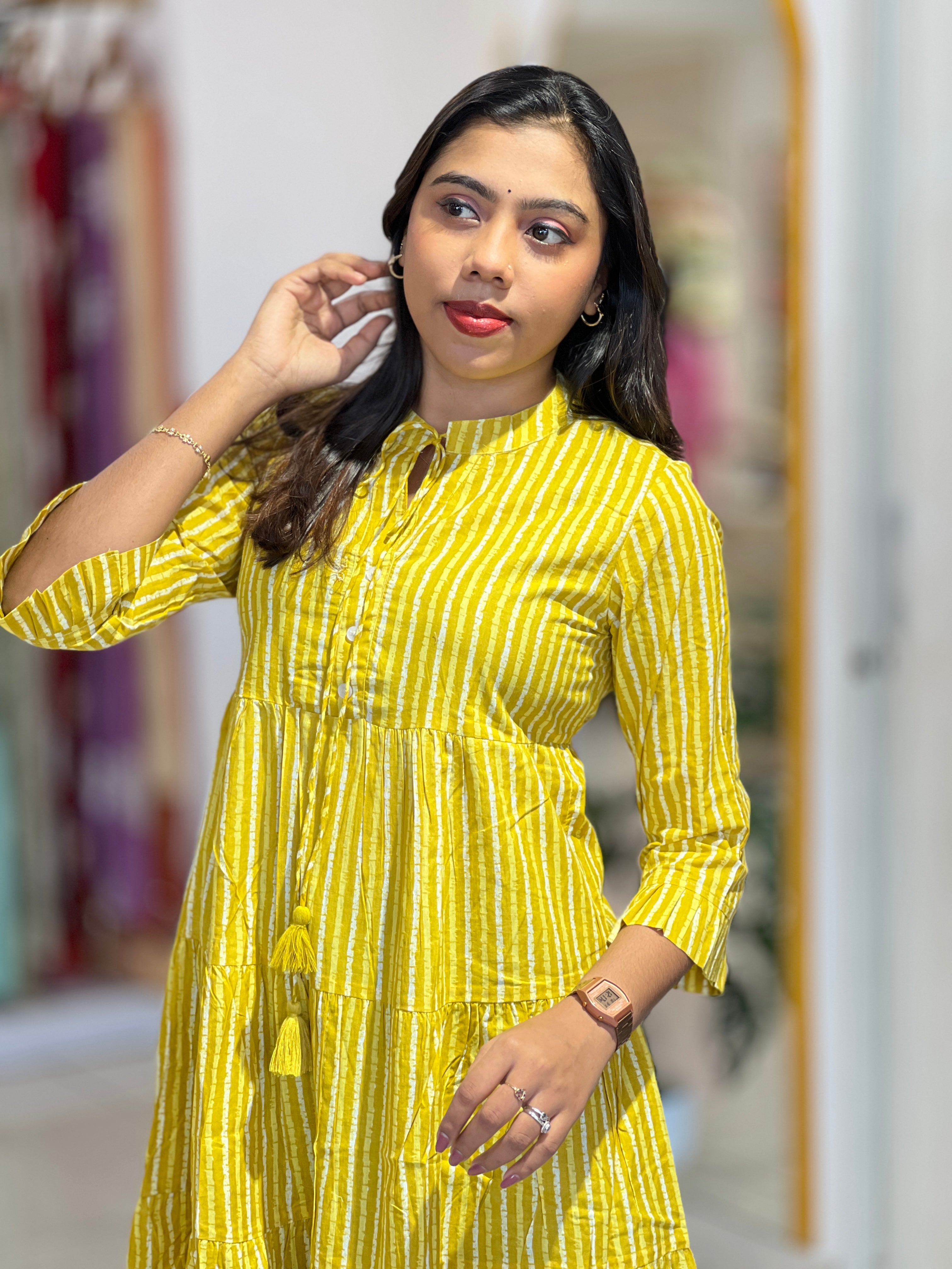 Stripe Pattern  Cotton Kurta | NCF321