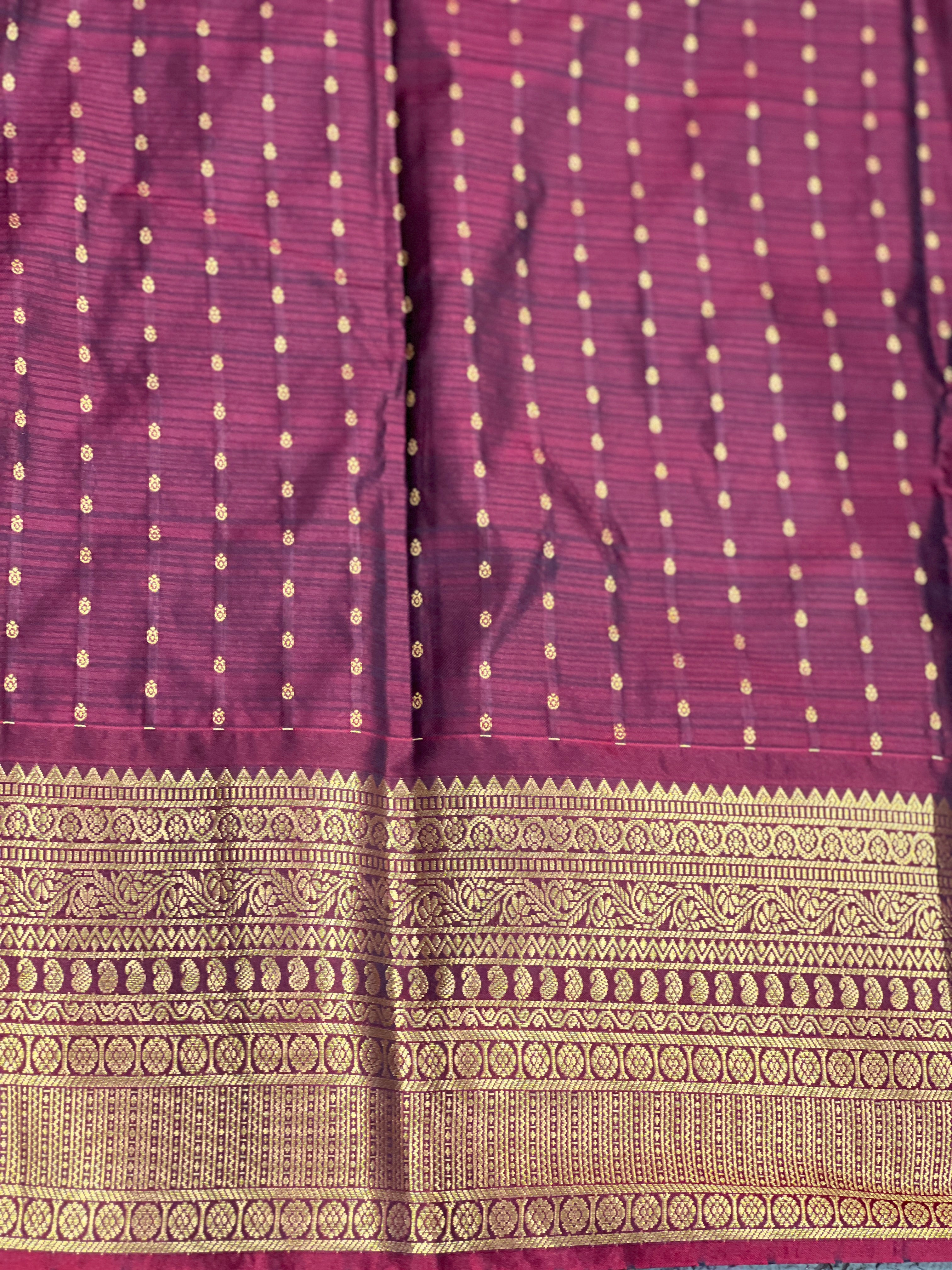Traditional Kuttu Border Pattern Soft Silk Saree | RVS180