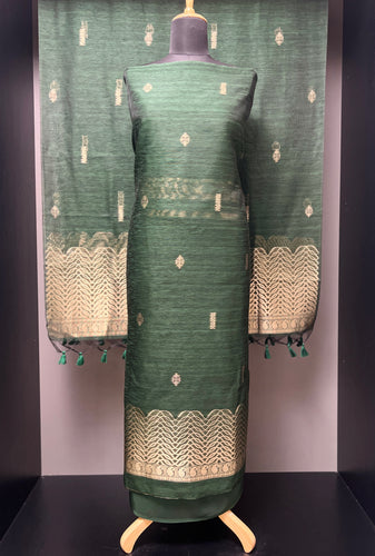Banarasi Weaved Geecha Tussar Finish Salwar Set | LV382