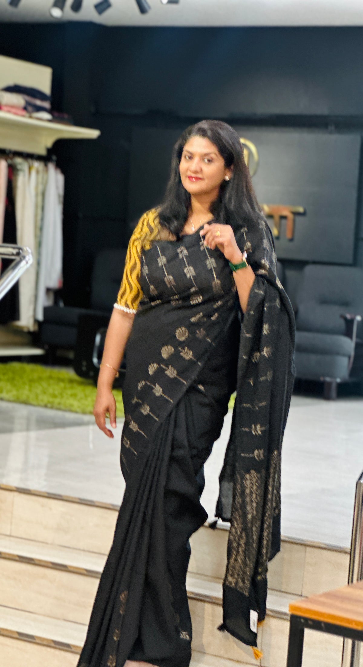 Banarasi Weaved Pattern Tussar Finish Saree  | YNG1712