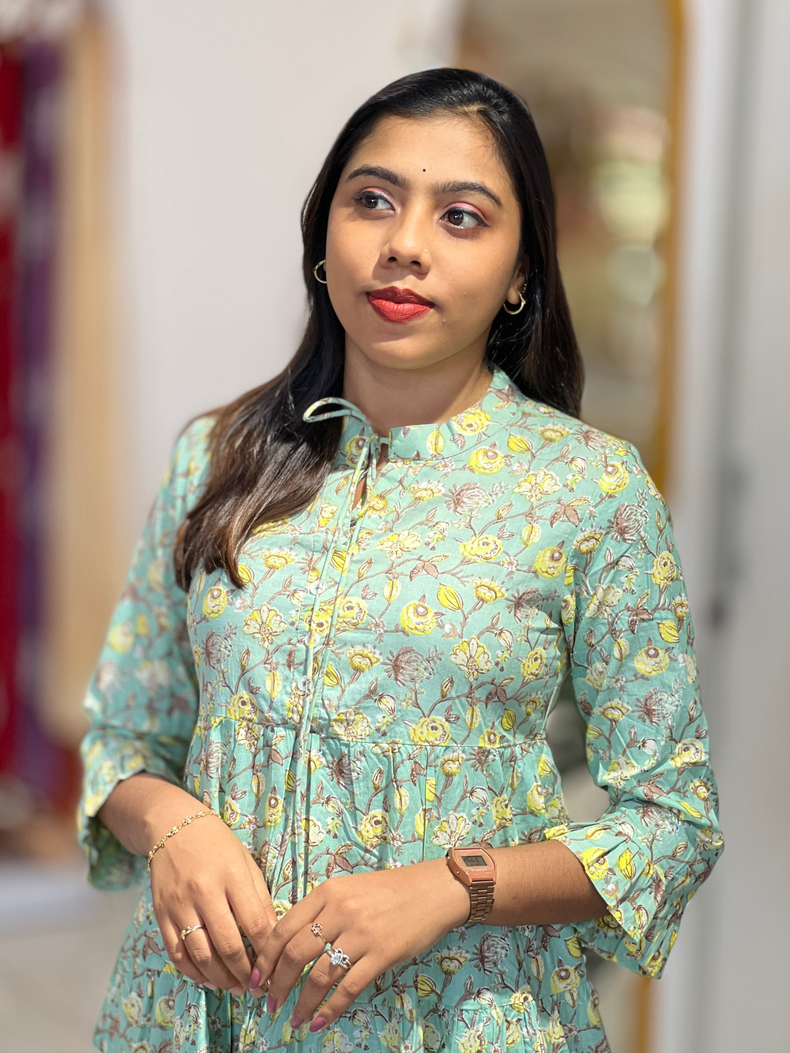 Printed Cotton Kurta | NCF326