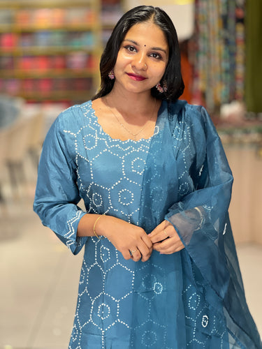 Hand Embroidery Muslin Finish Kurta Set | FW306