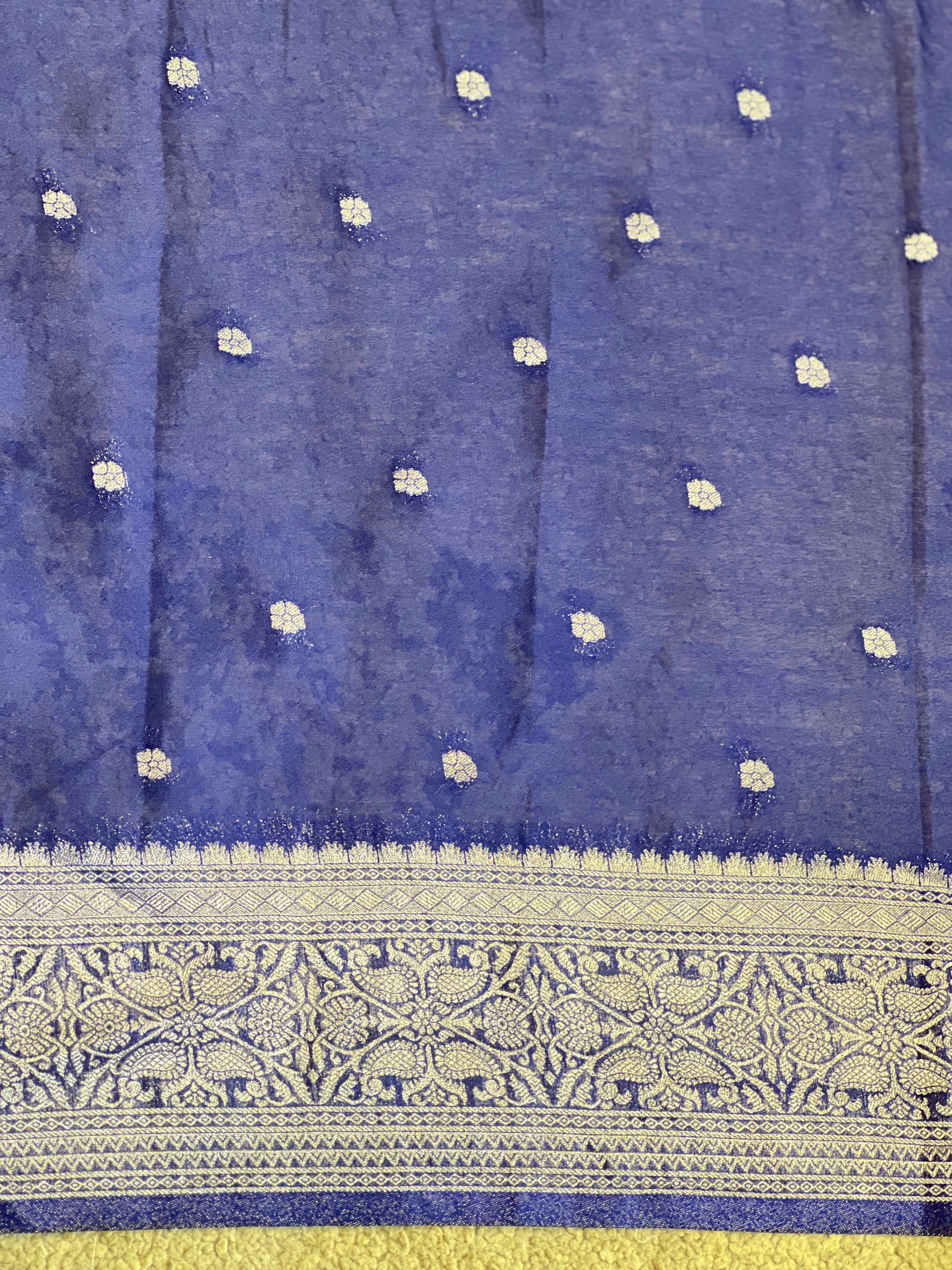 Traditional Meenakari Buta Georgette Banarasi Saree  | YNG1273