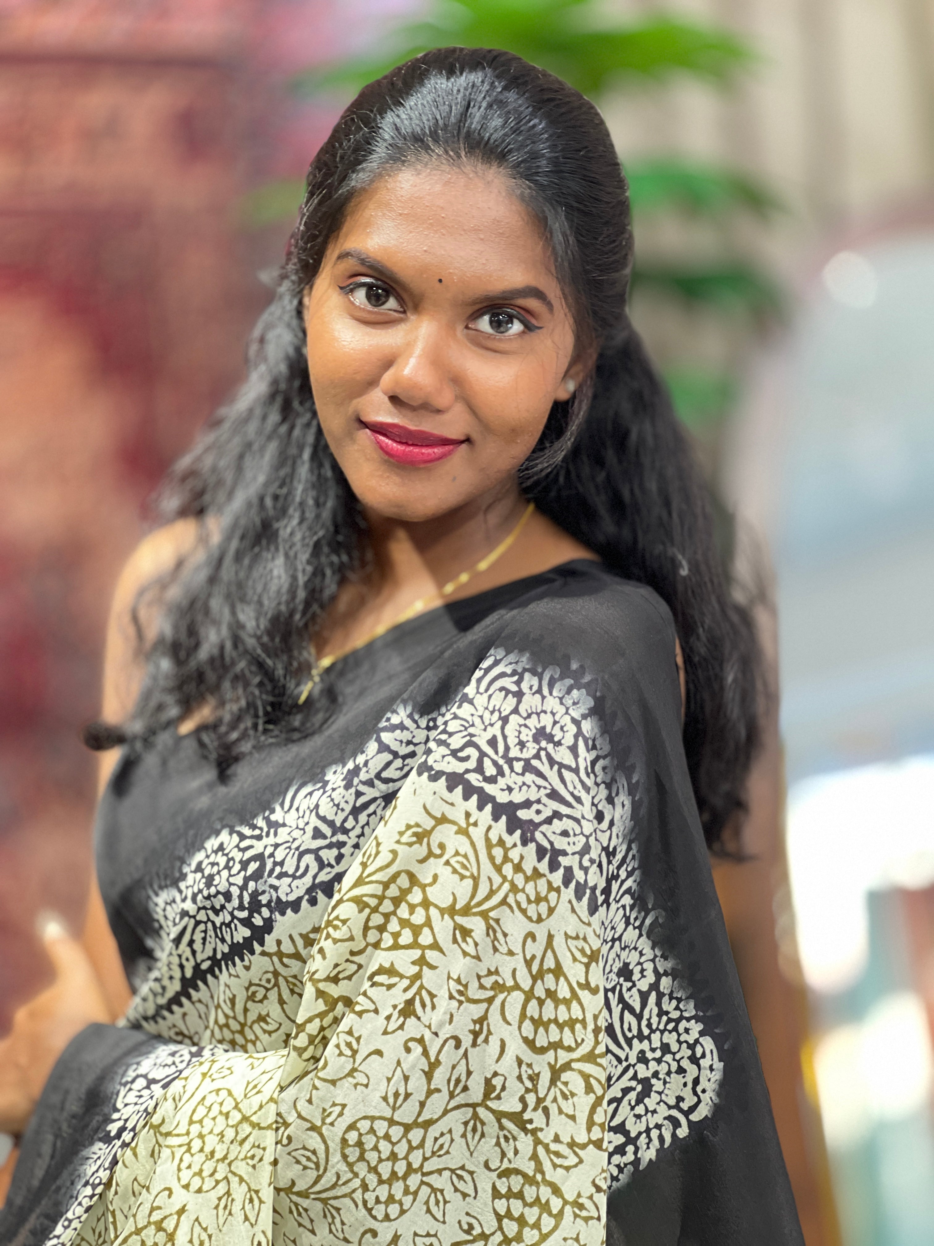 Hand Block Printed Chennur Silk Saree | SF1403