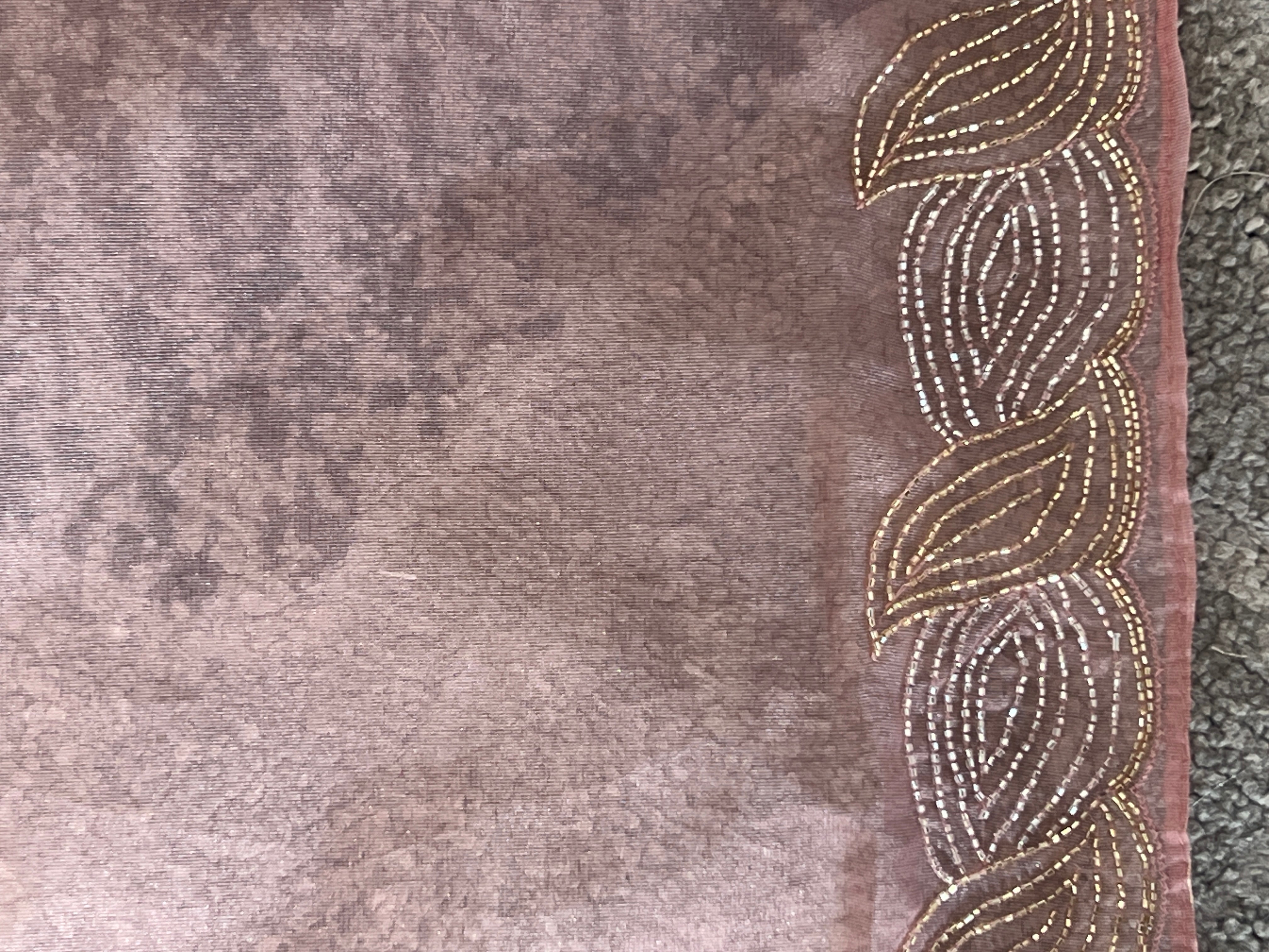Embroidery Pattern Shimmer Organza Saree | SBP791
