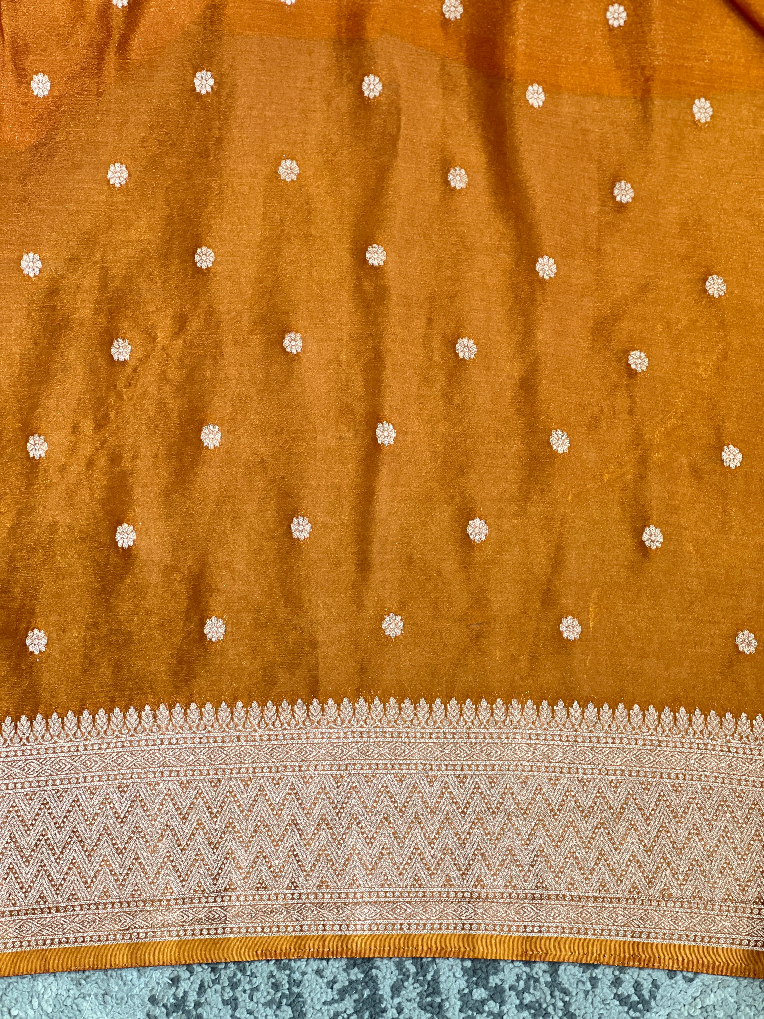 Geometrical Patterned Georgette Banarasi Saree | YNG1286