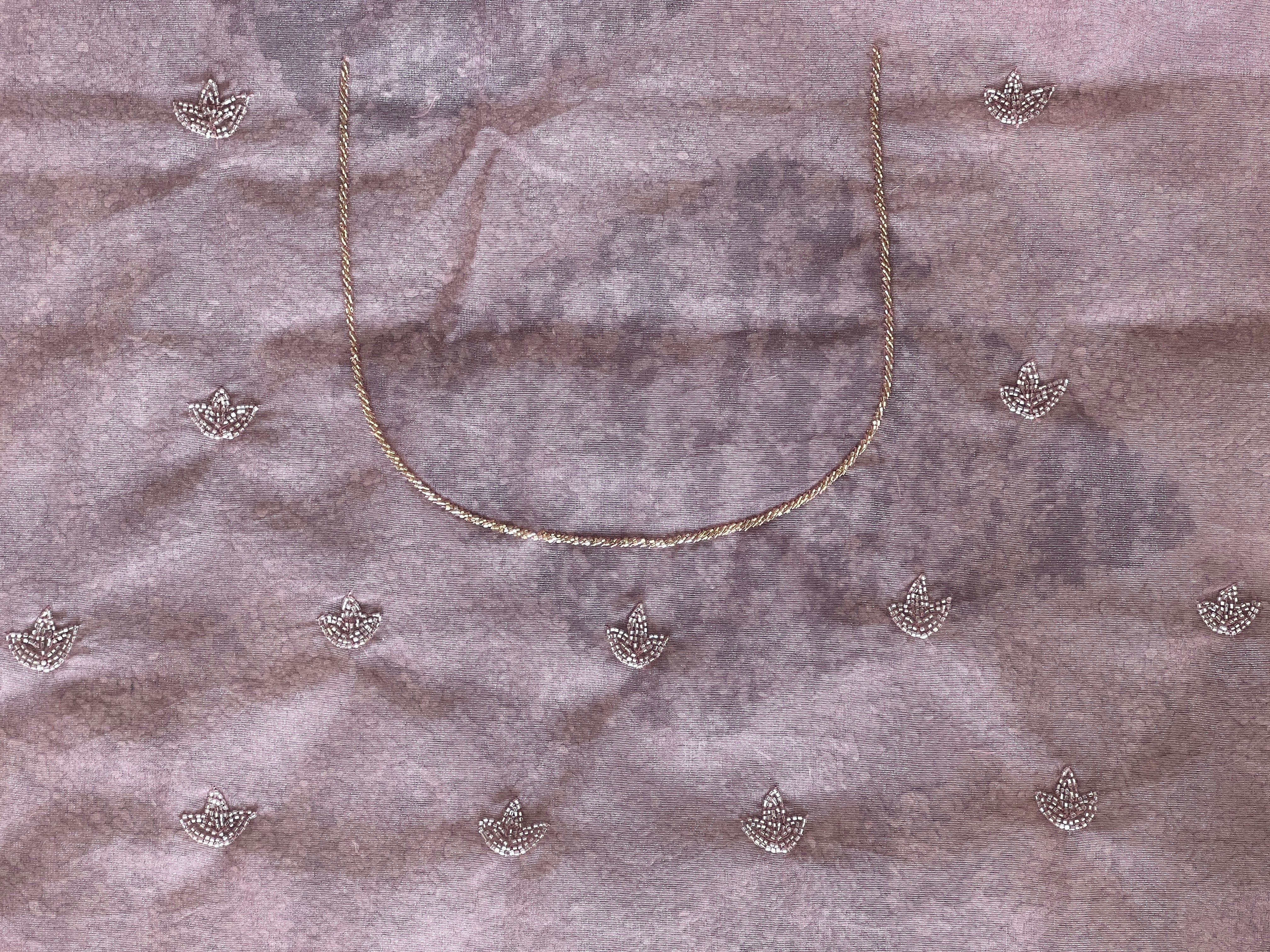 Embroidery Pattern Shimmer Organza Saree | SBP791