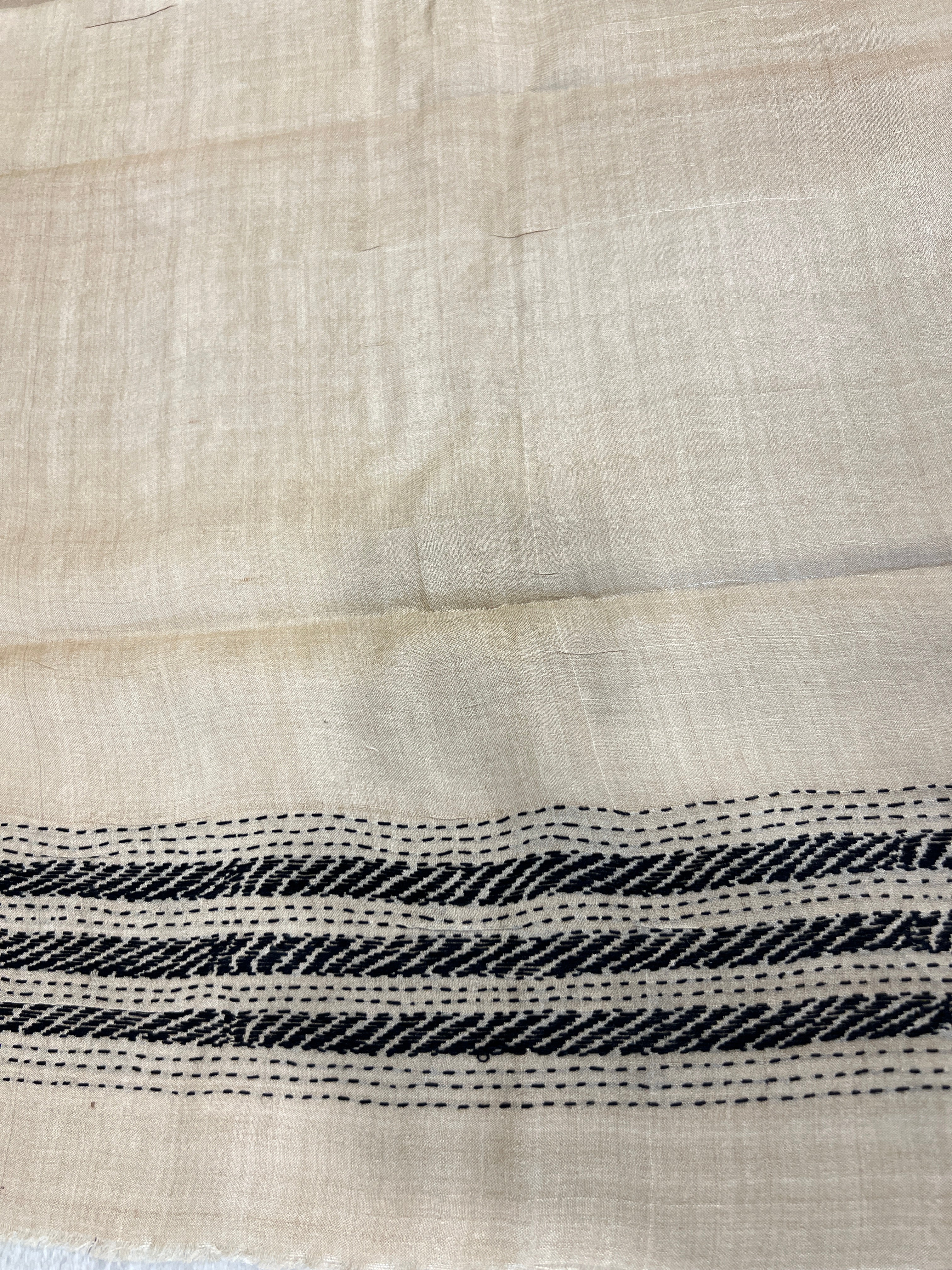 Kantha Embroidered Tussar Saree | AYD141
