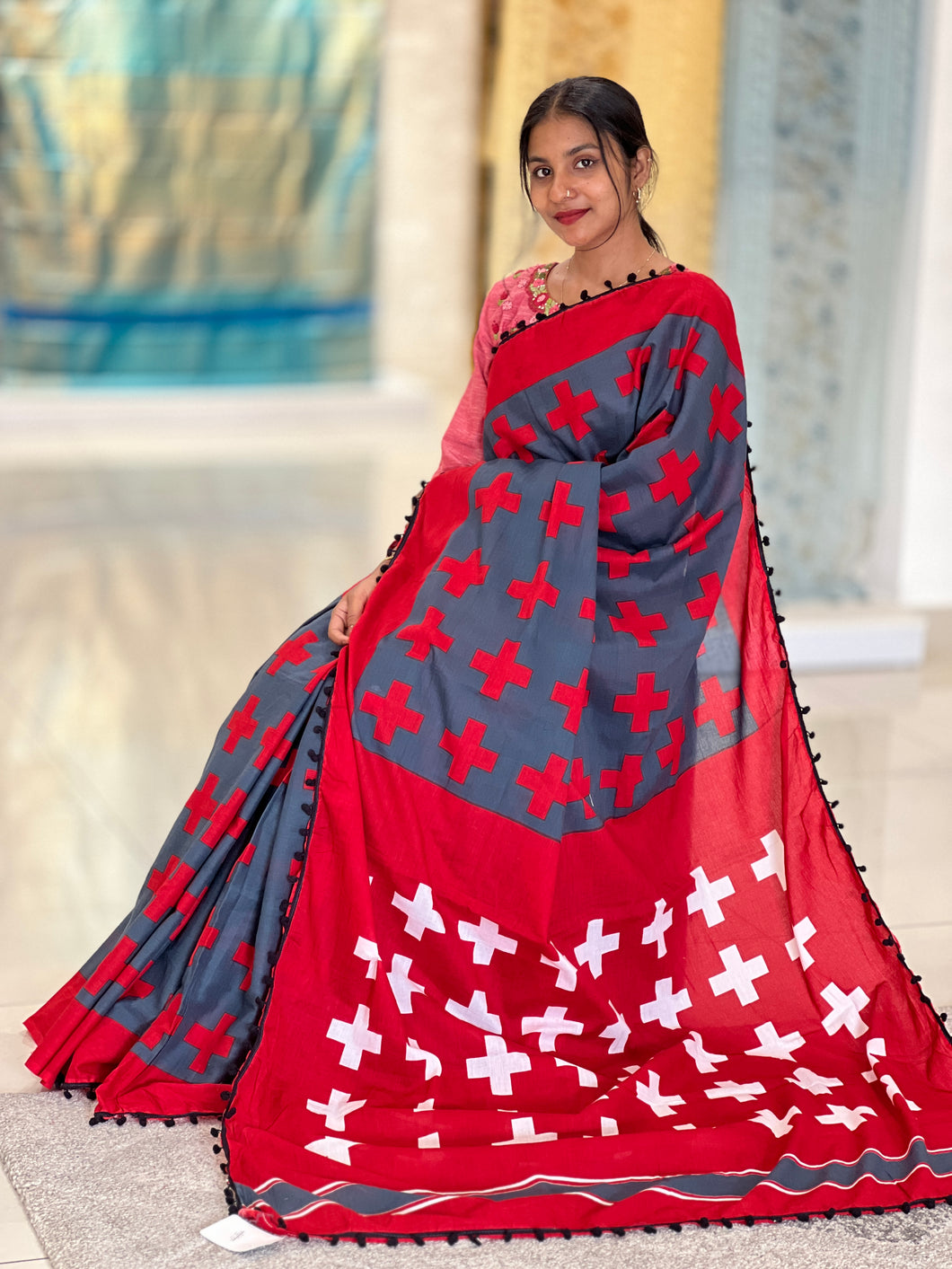 Printed Mul Cotton Sarees | VFC258