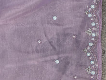 Sequence & Cut Beads Detailed Crushed Shimmer Organza Saree | SBP810