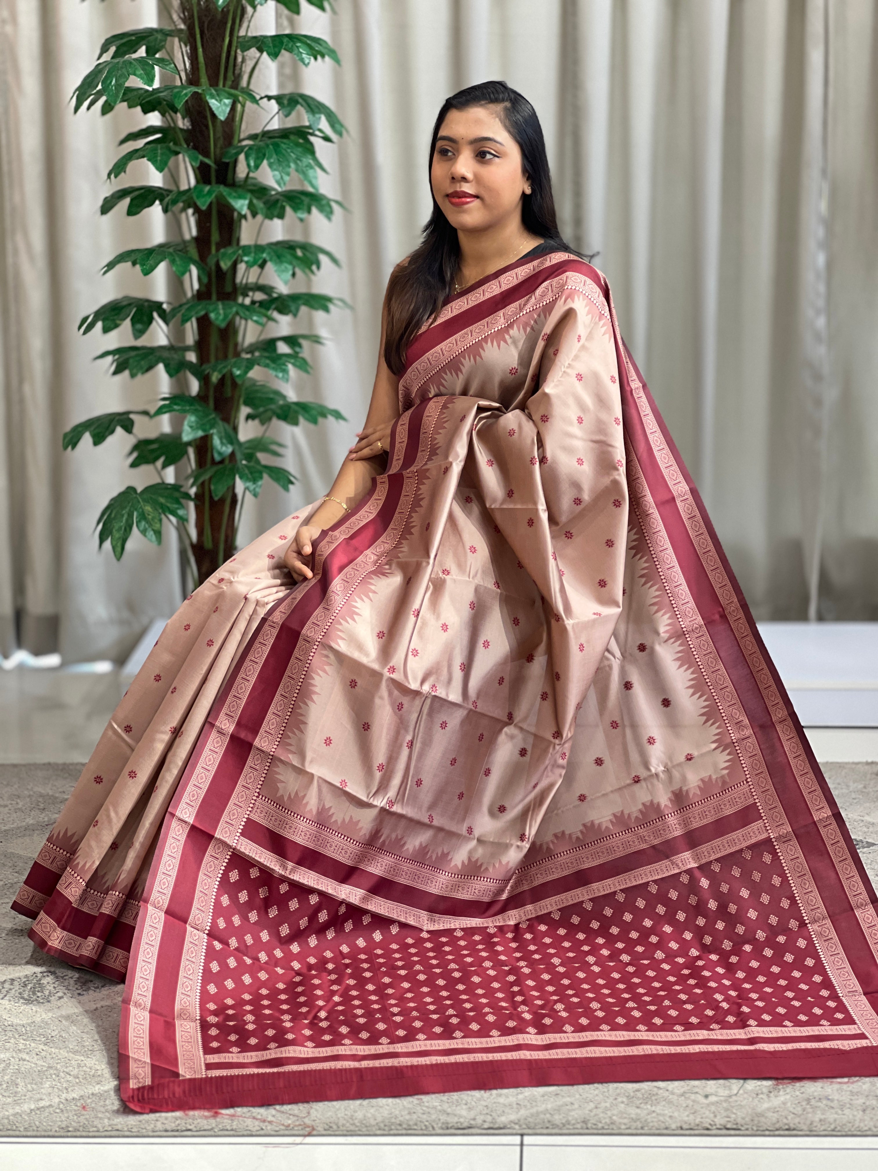 Rettapet Bordered Semi Soft Silk Saree  | RLF166