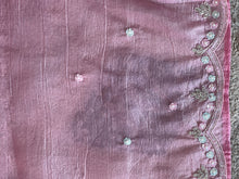 Sequence & Cut Beads Detailed Crushed Shimmer Organza Saree | SBP813