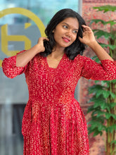 Bandhani Printed Rayon A-Line Kurta | FW293