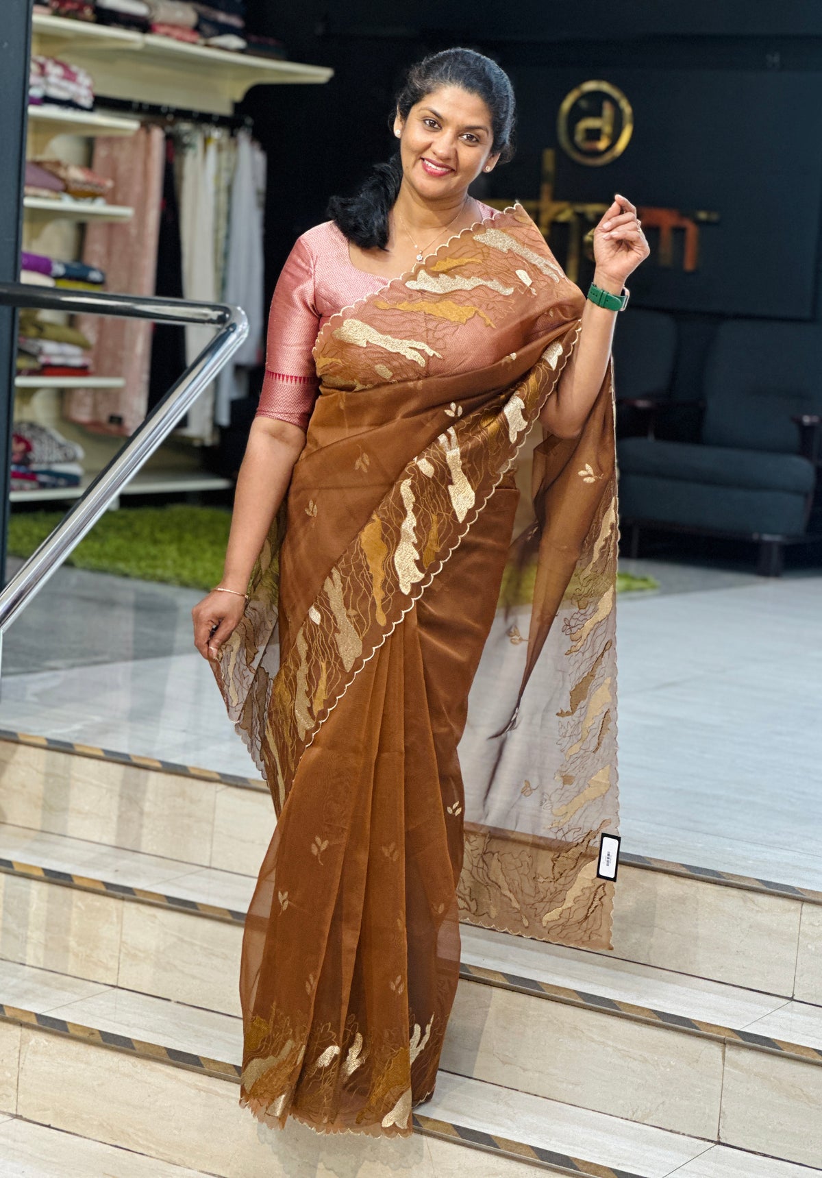 Embroidered Organza Saree | ZSS521