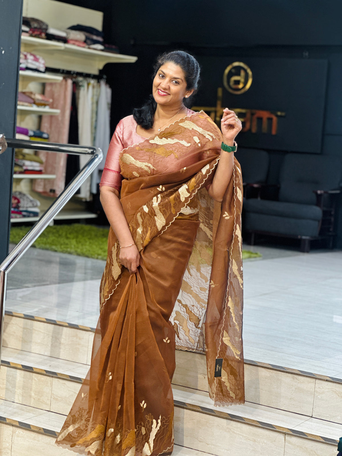 Embroidered Organza Saree | ZSS521