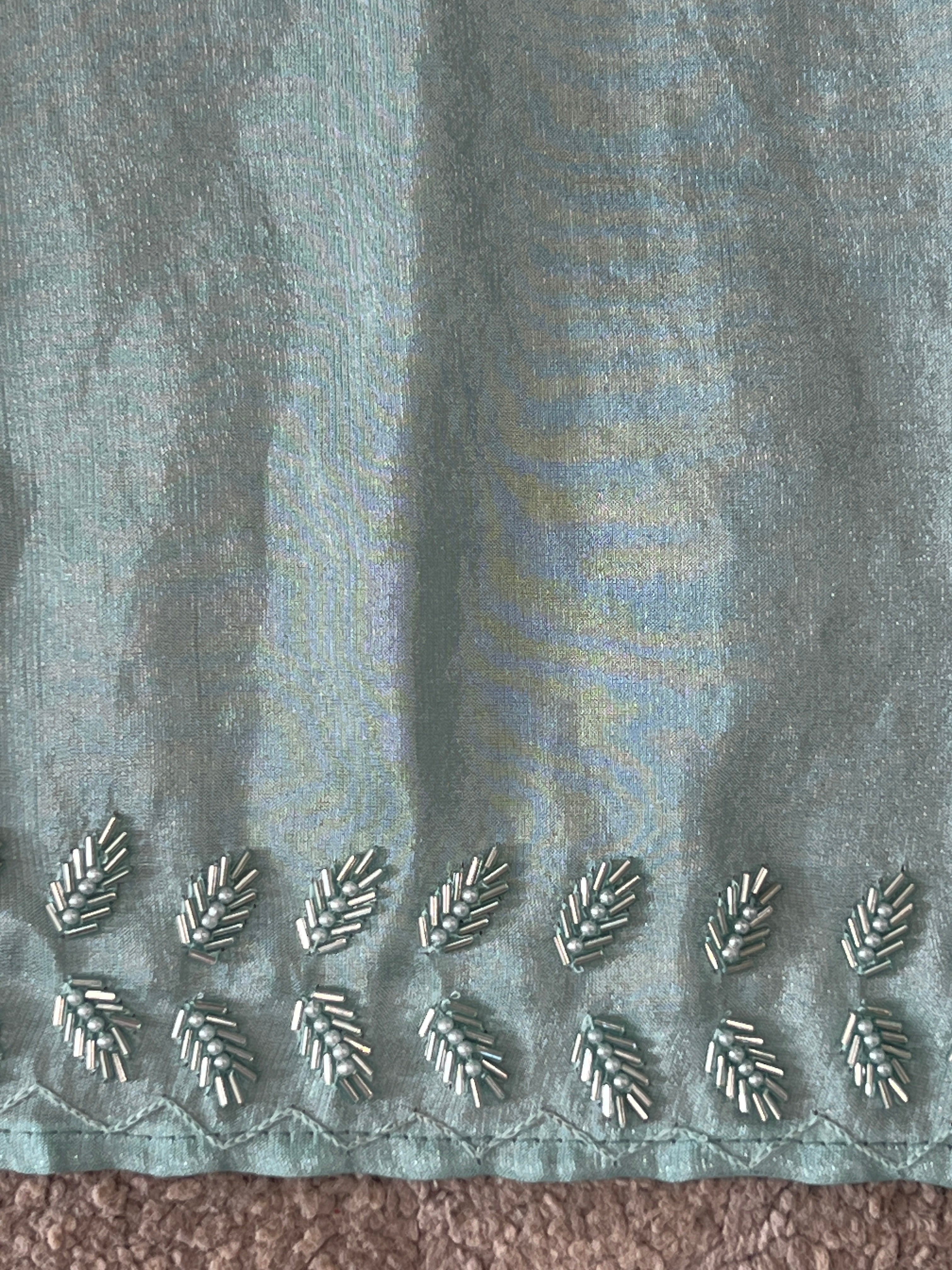 Embroidery Pattern Tissue Silk Saree | SBP781
