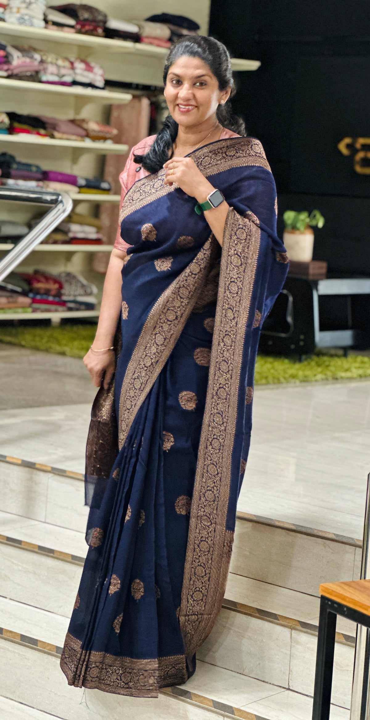 Meenakari Buta Raw Silk Finish Banarasi Saree | YNG1767