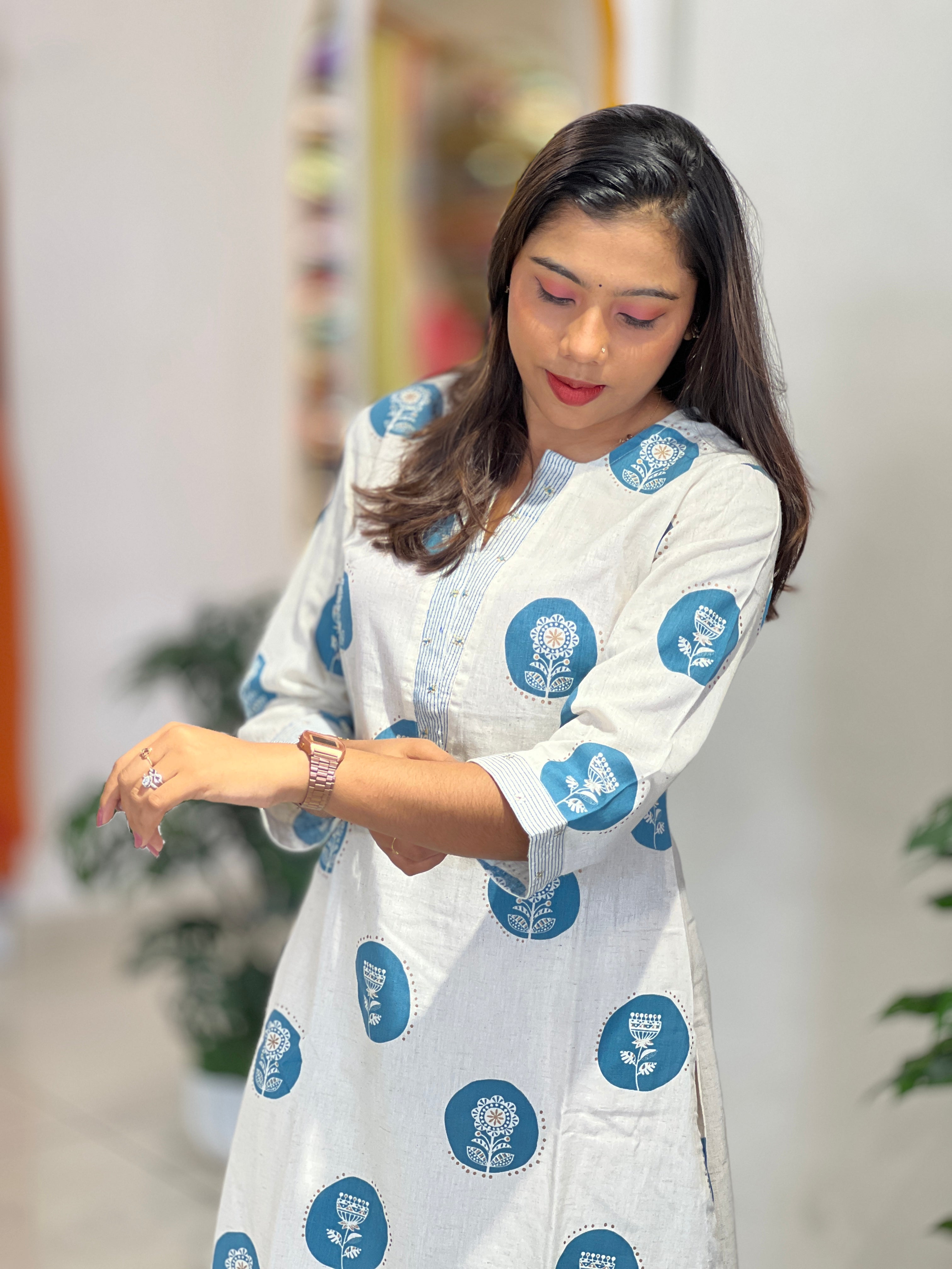 Printed Cotton Kurta Set | NCF319