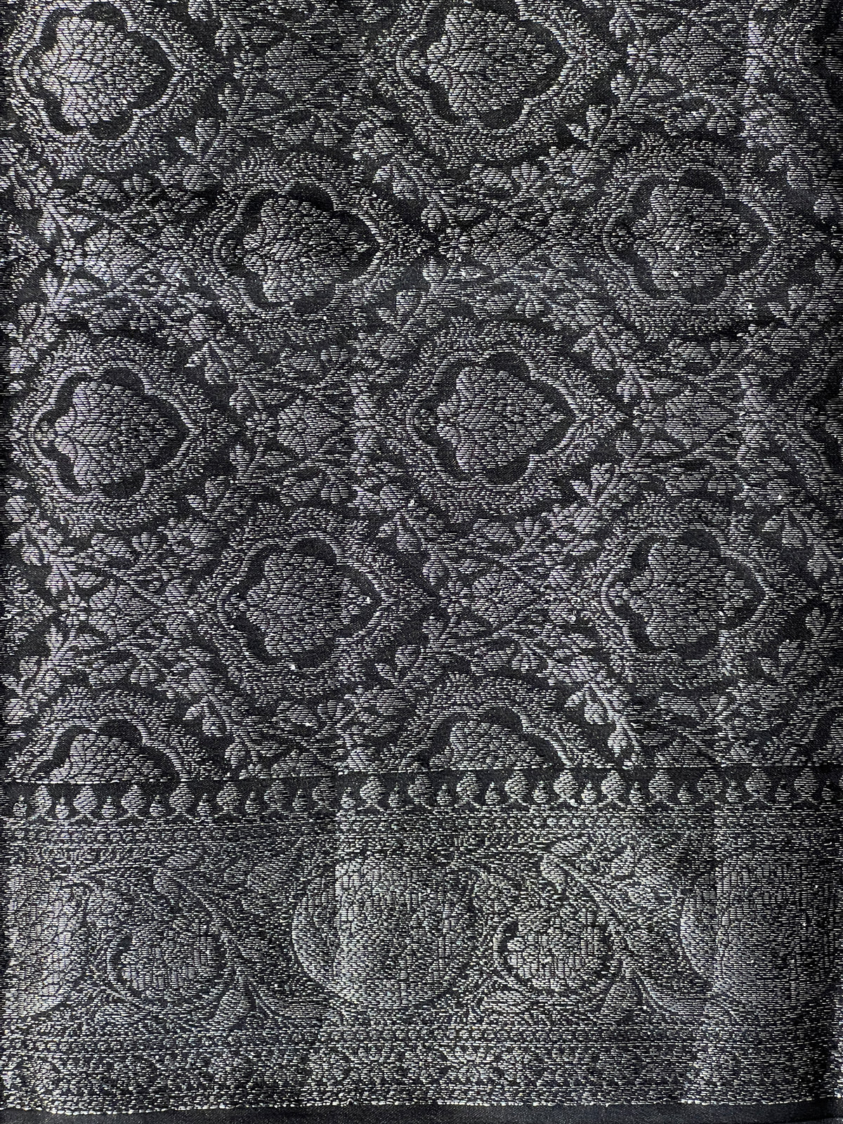 Silver Zari Weaving Pattern Semi Silk Saree | ZSS457