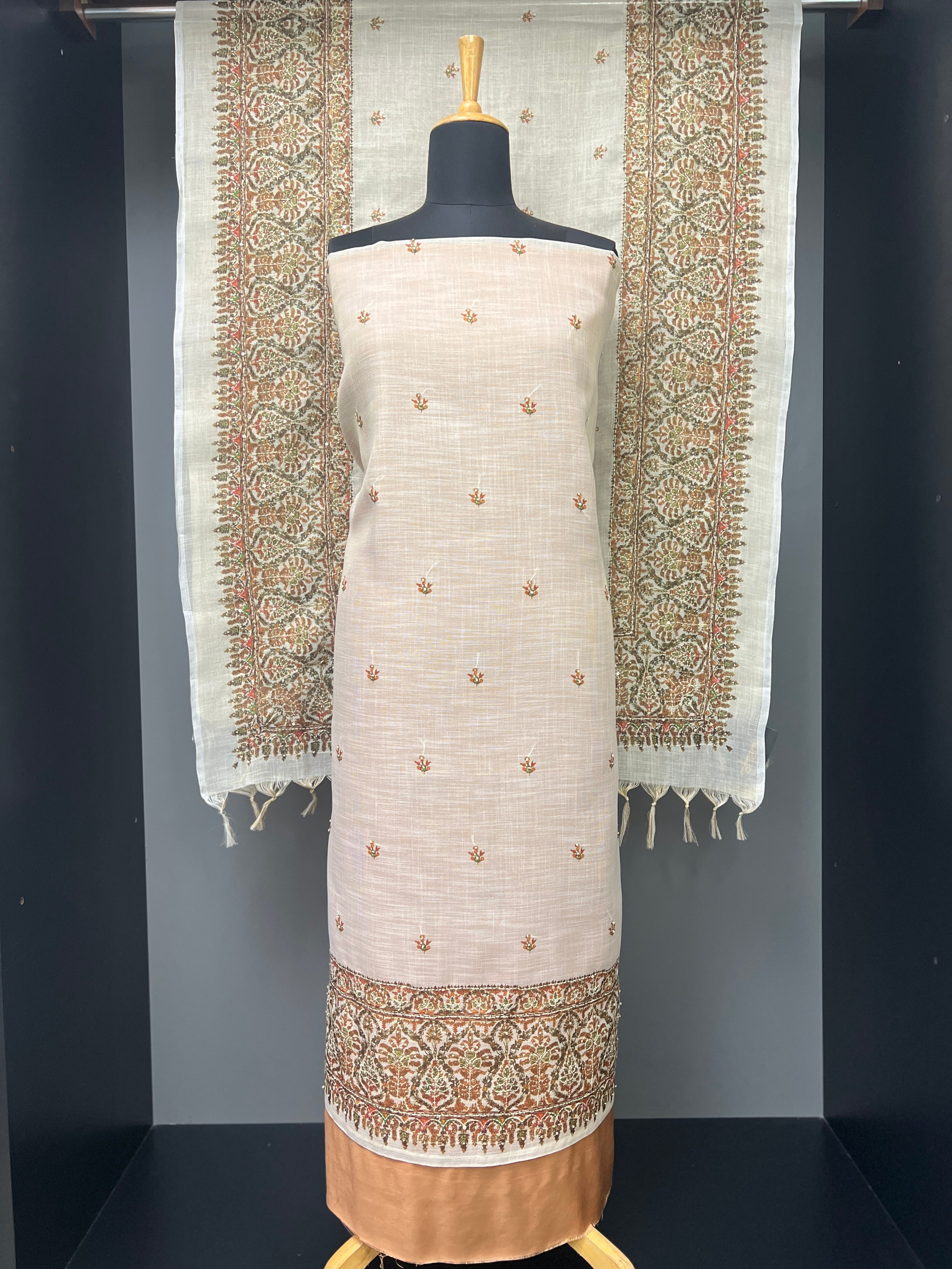 Ajark Inspired Printed Chanderi Silk Salwar Set | LV304