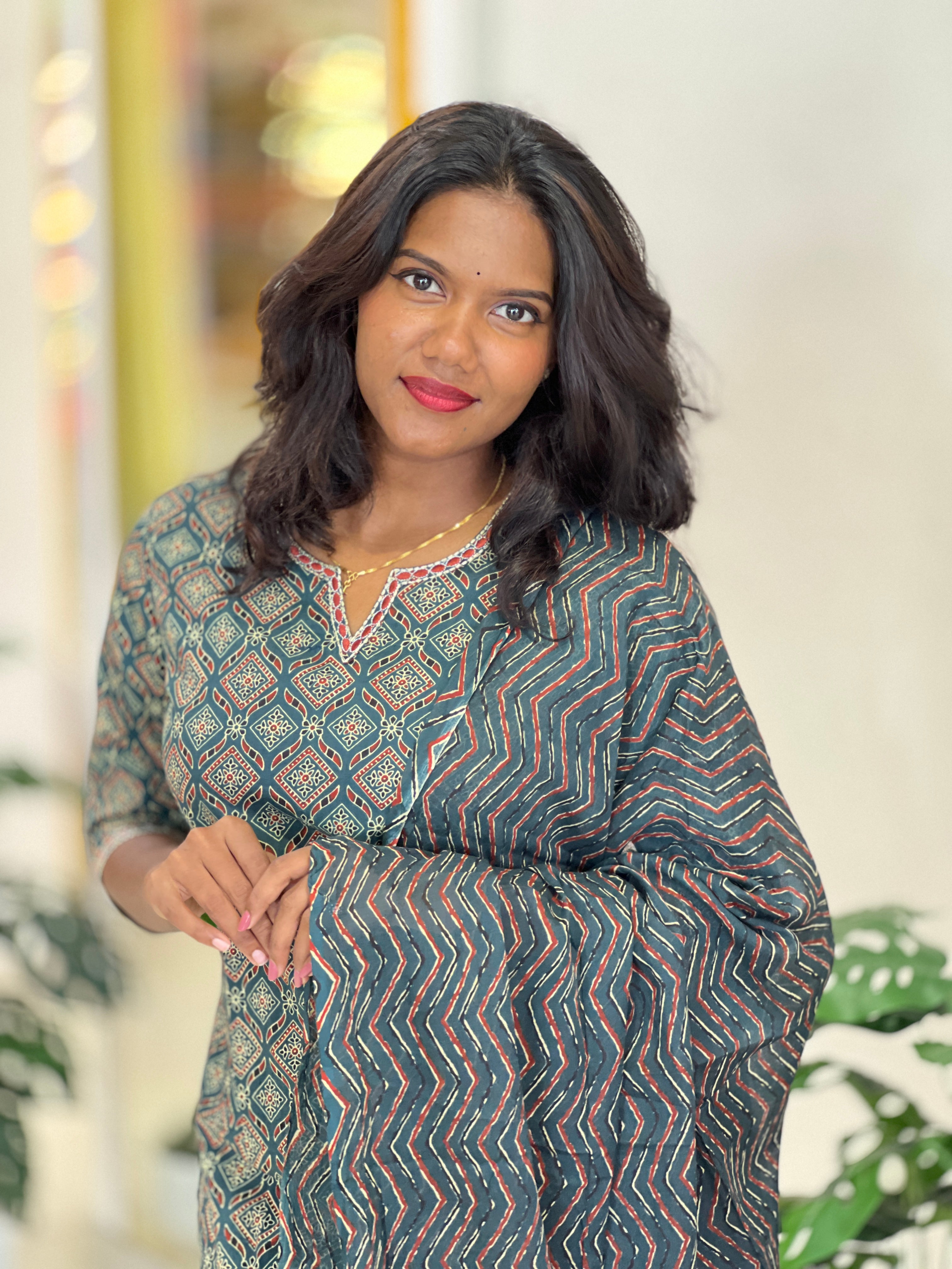 Printed Cotton Kurta Set | NCF313