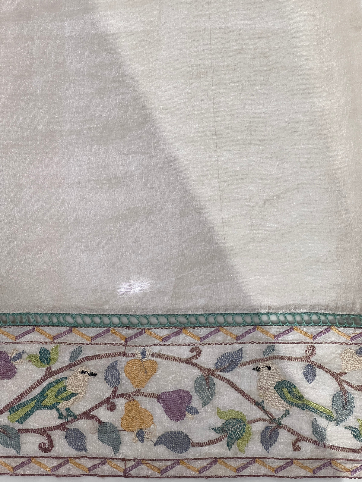 Embroidery Border Crush Tissue Organza Saree | SMC213