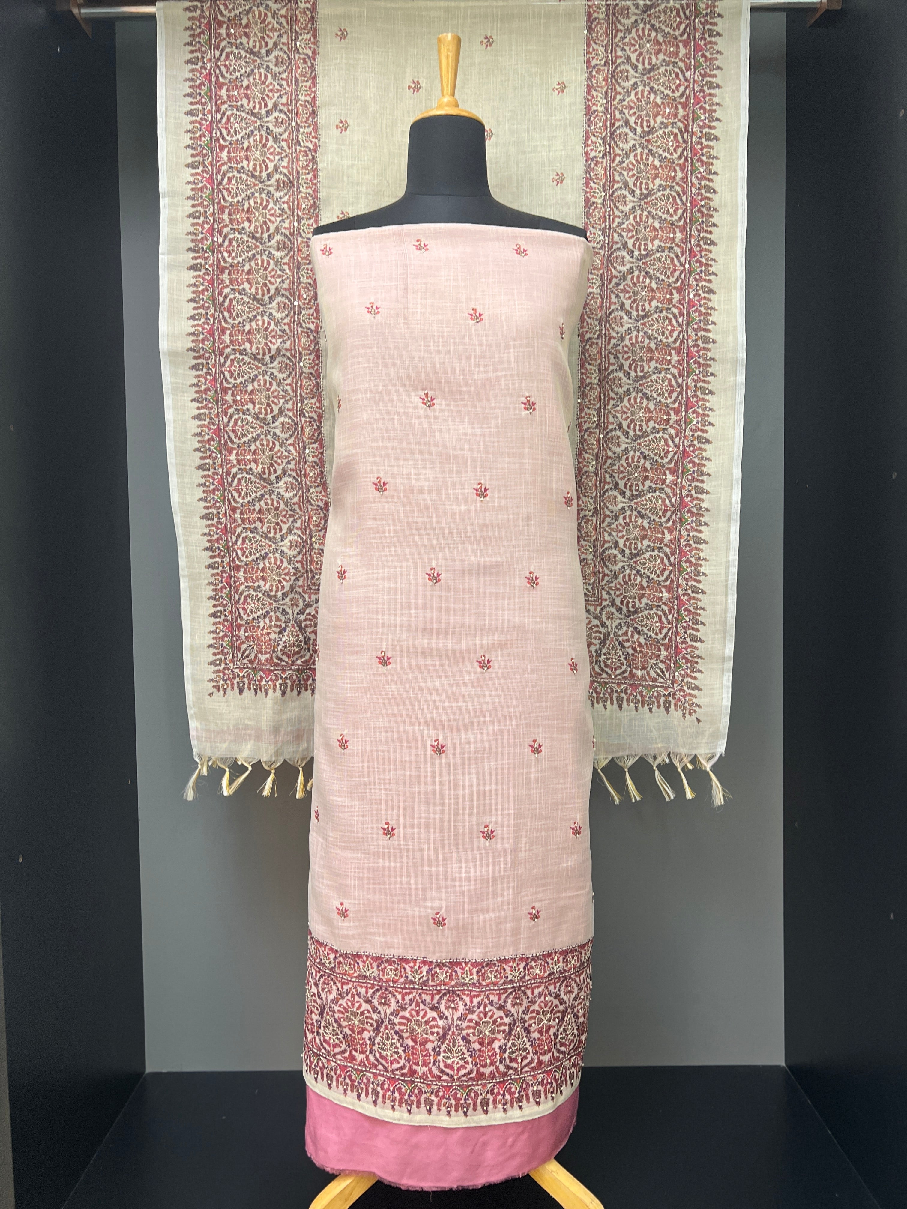 Ajark Inspired Printed Chanderi Silk Salwar Set | LV306
