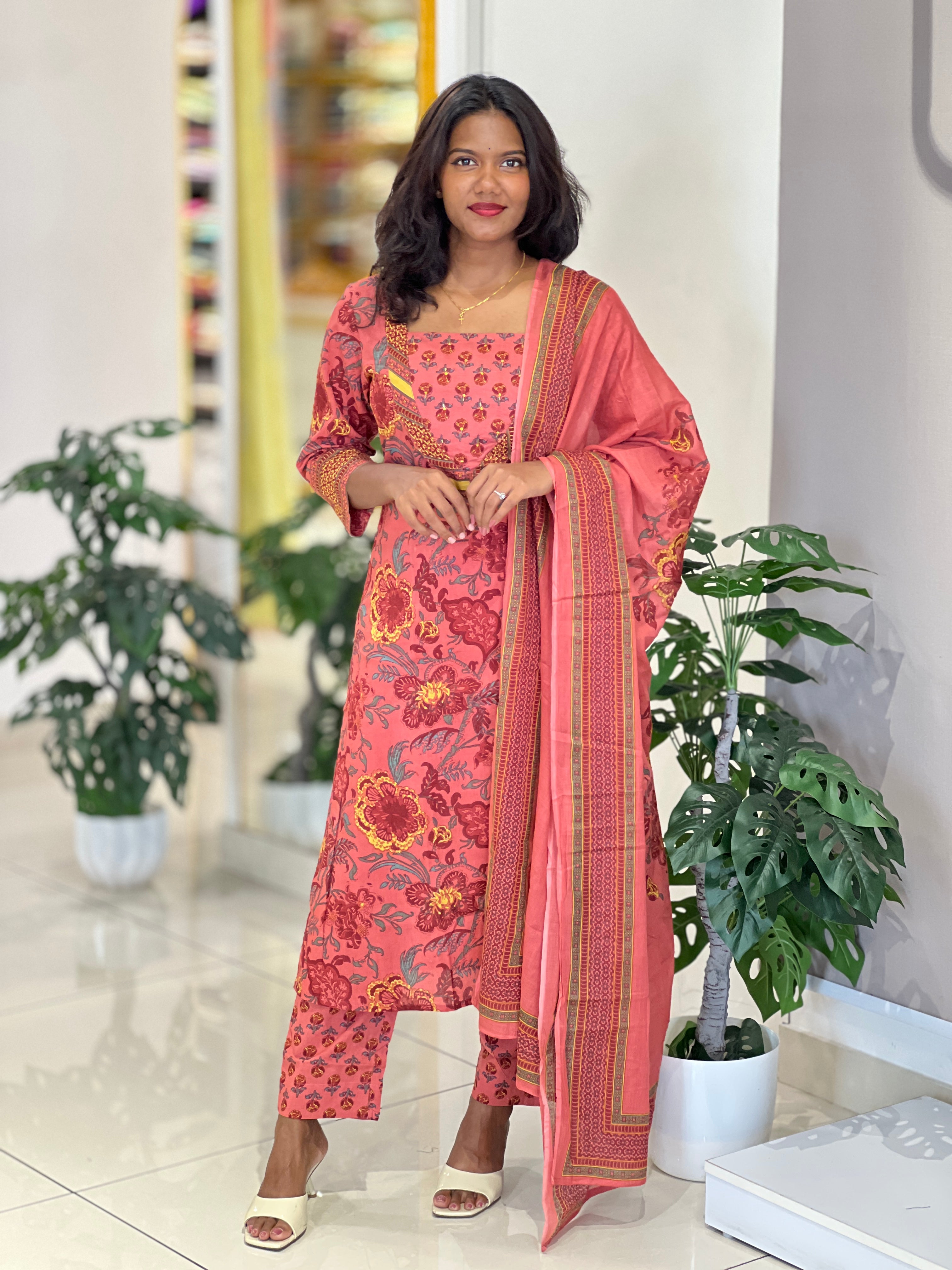 Printed Cotton Kurta Set | NCF315