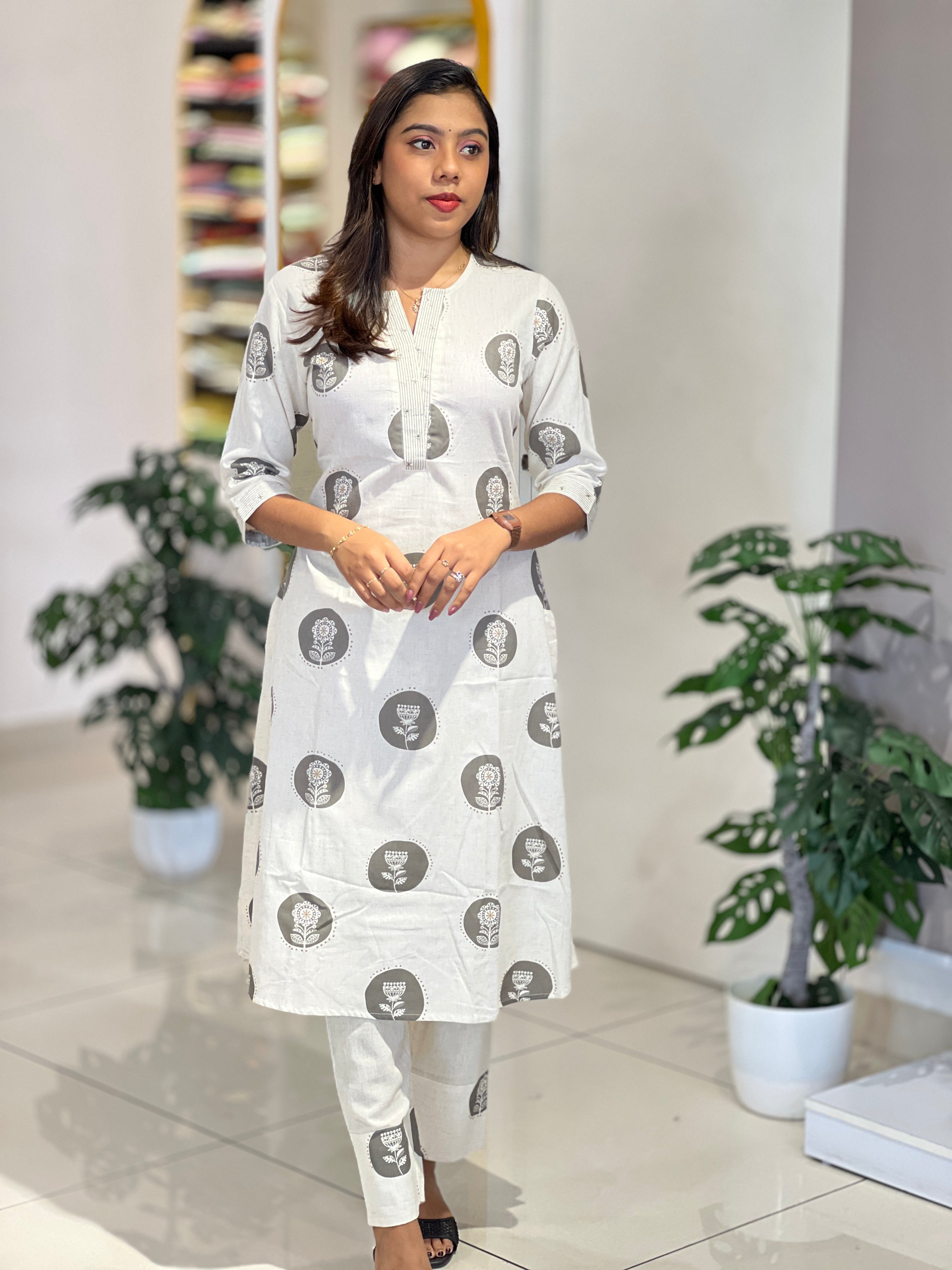 Printed Cotton Kurta Set | NCF318