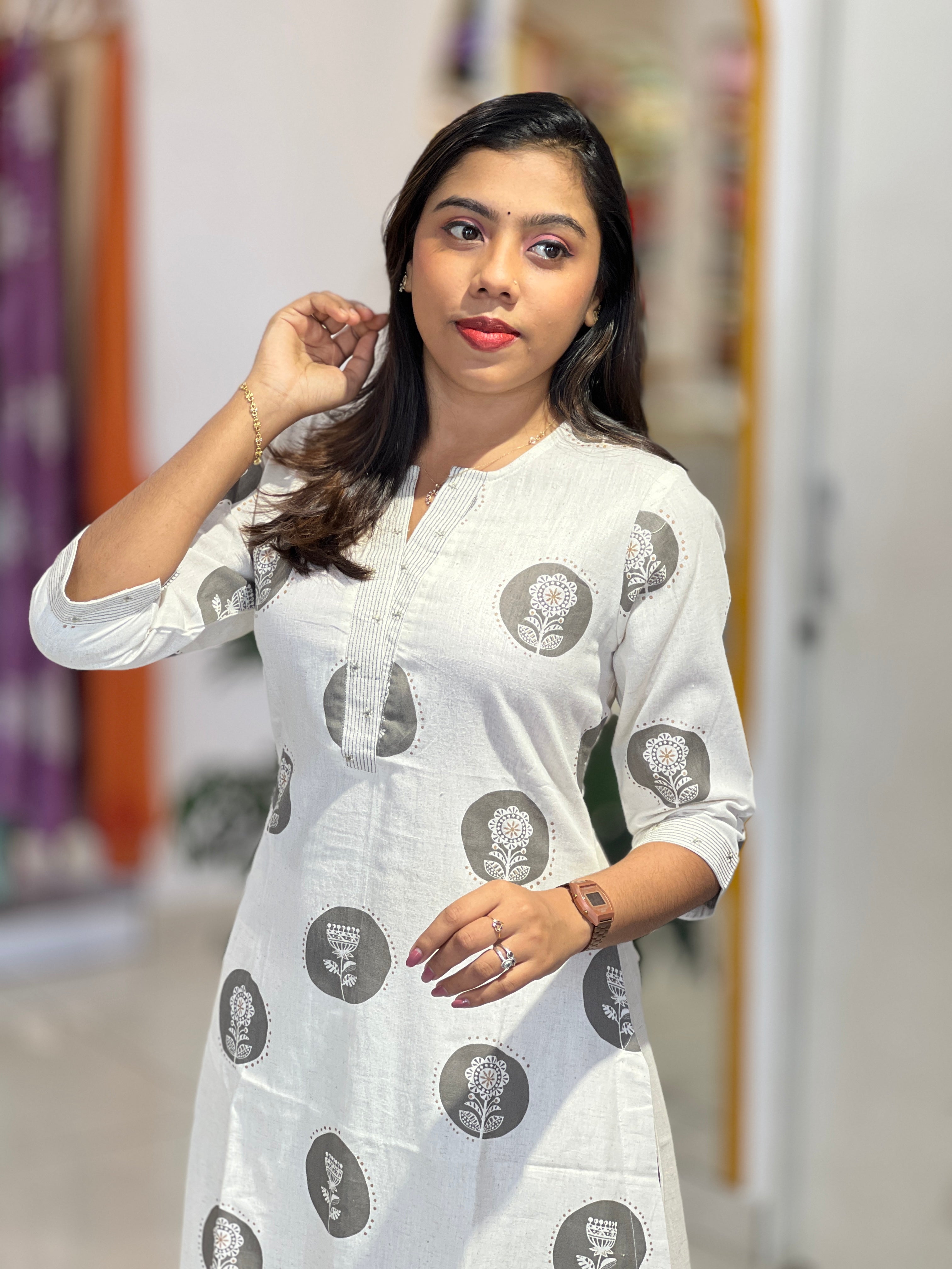 Printed Cotton Kurta Set | NCF318