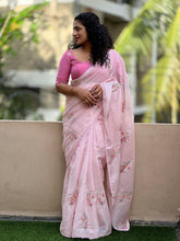 Machine Embroidery Silky Kota Saree | BLD352