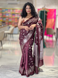 Light Golden Zari Woven Chanderi Saree | NN226