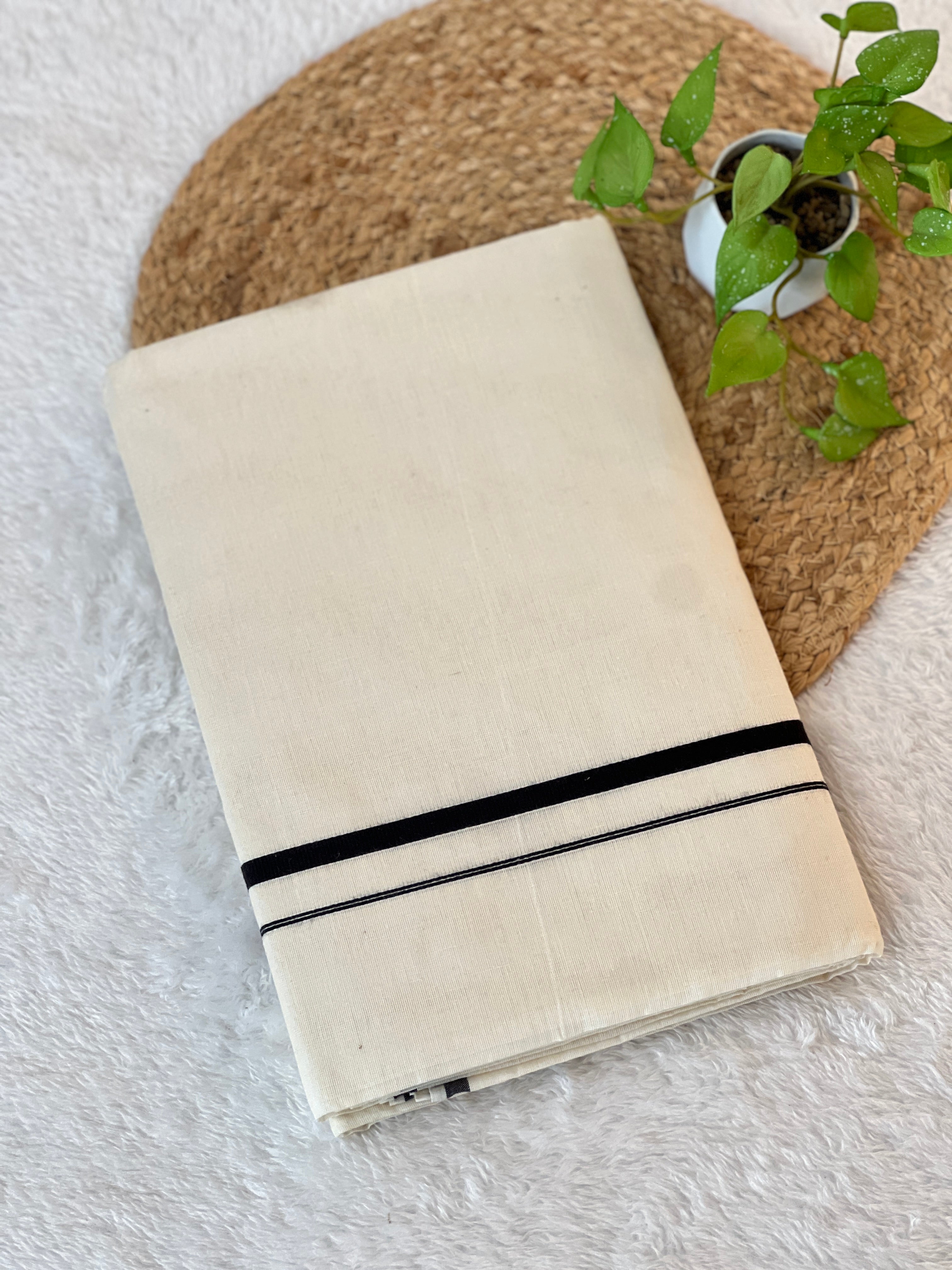 Puliyilakkara Border Detailed Kerala Cotton Saree | GAT333