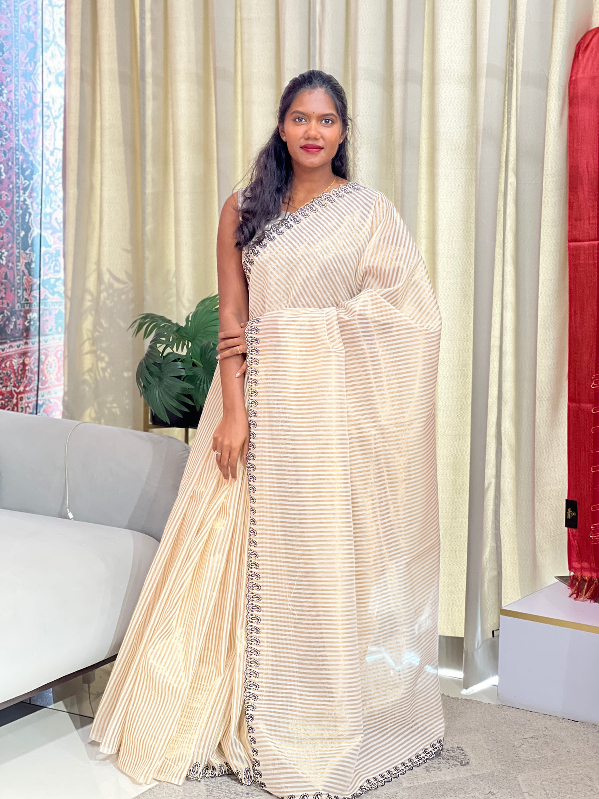 Embroidery Design Chanderi Finish Saree | ZSS169