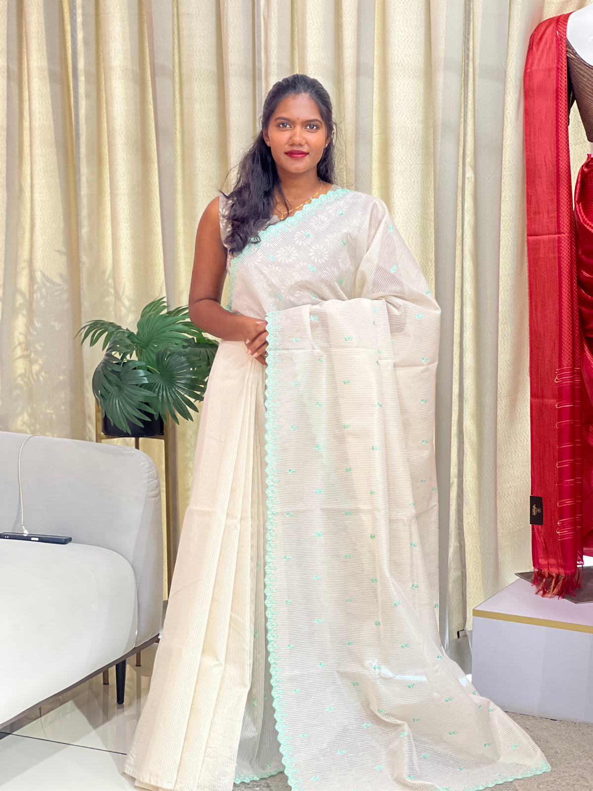 Embroidery Design Chanderi Finish Saree | ZSS176