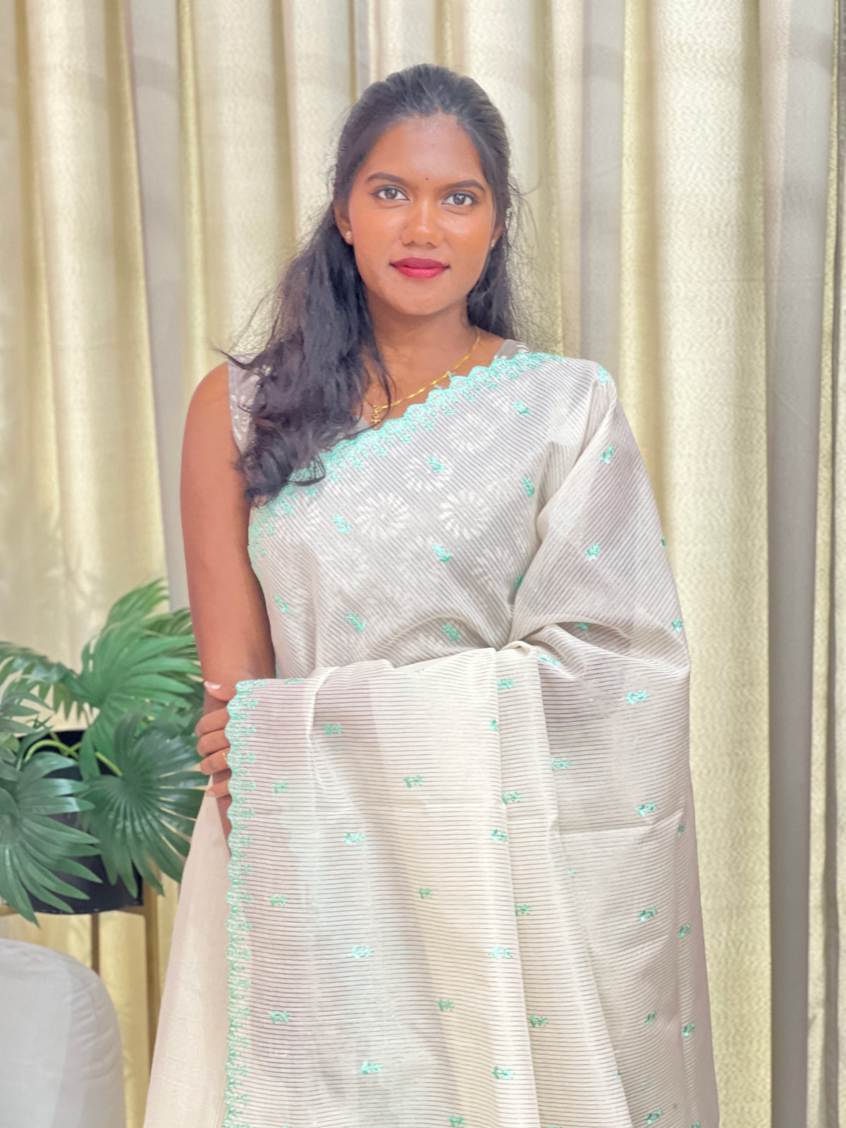 Embroidery Design Chanderi Finish Saree | ZSS176