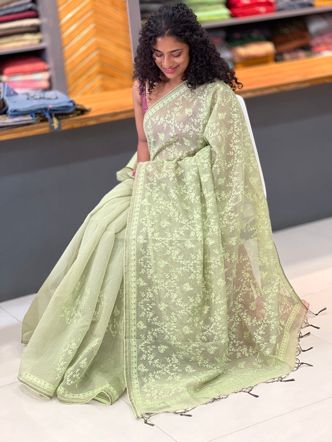 Embroidered Viscose Organza Saree | BLD428