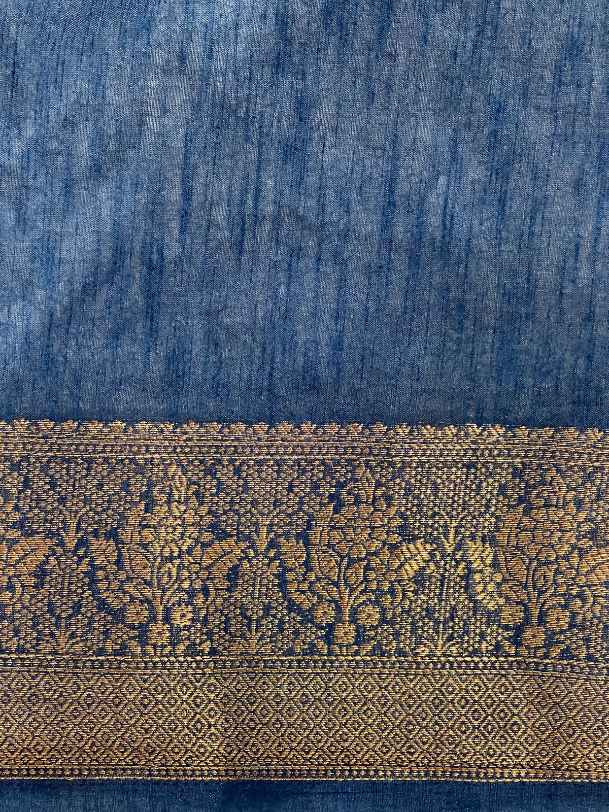 Golden Zari Weaved Border Pattern Cotton Silk Saree | ZSS315