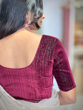 Lurex Zari Detailed Velvet Stitched Blouse | ALA107