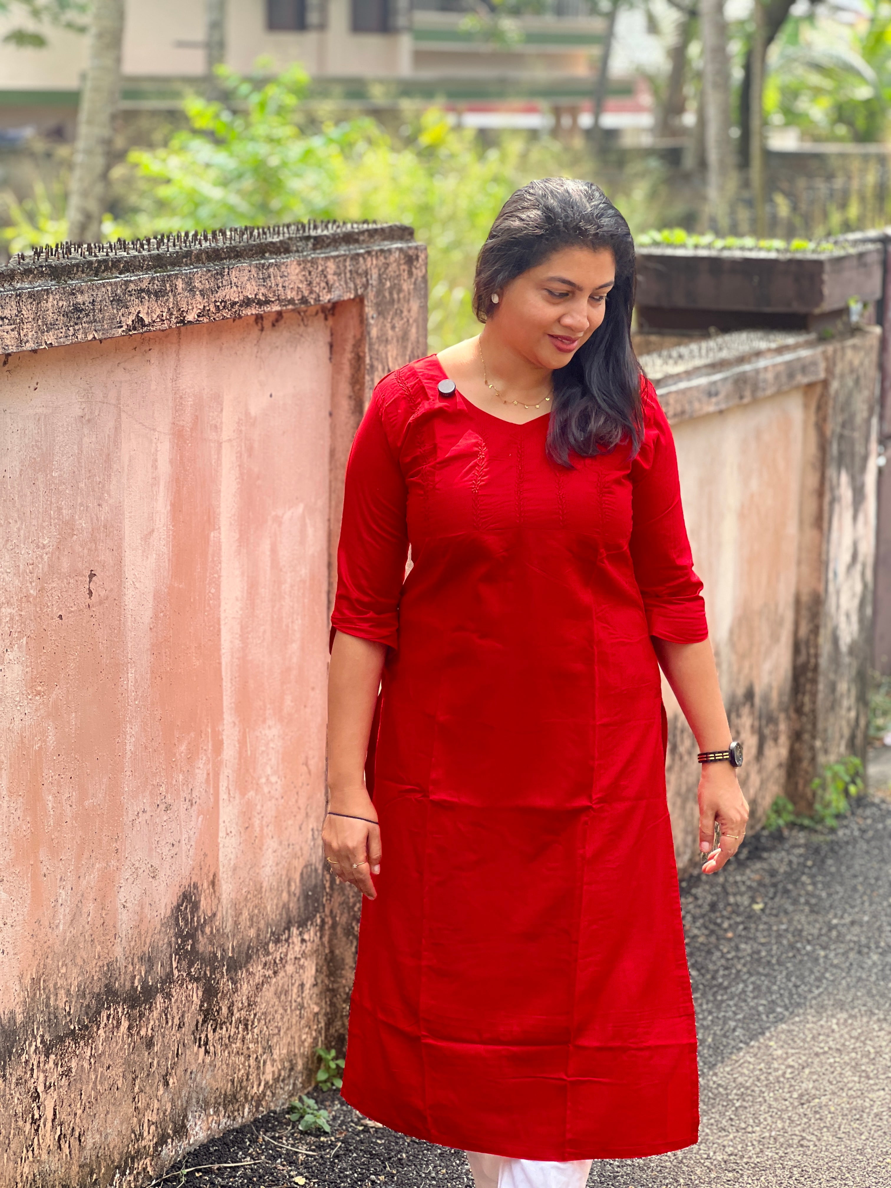 Embroidery Detailed Rayon Kurta | MLA104