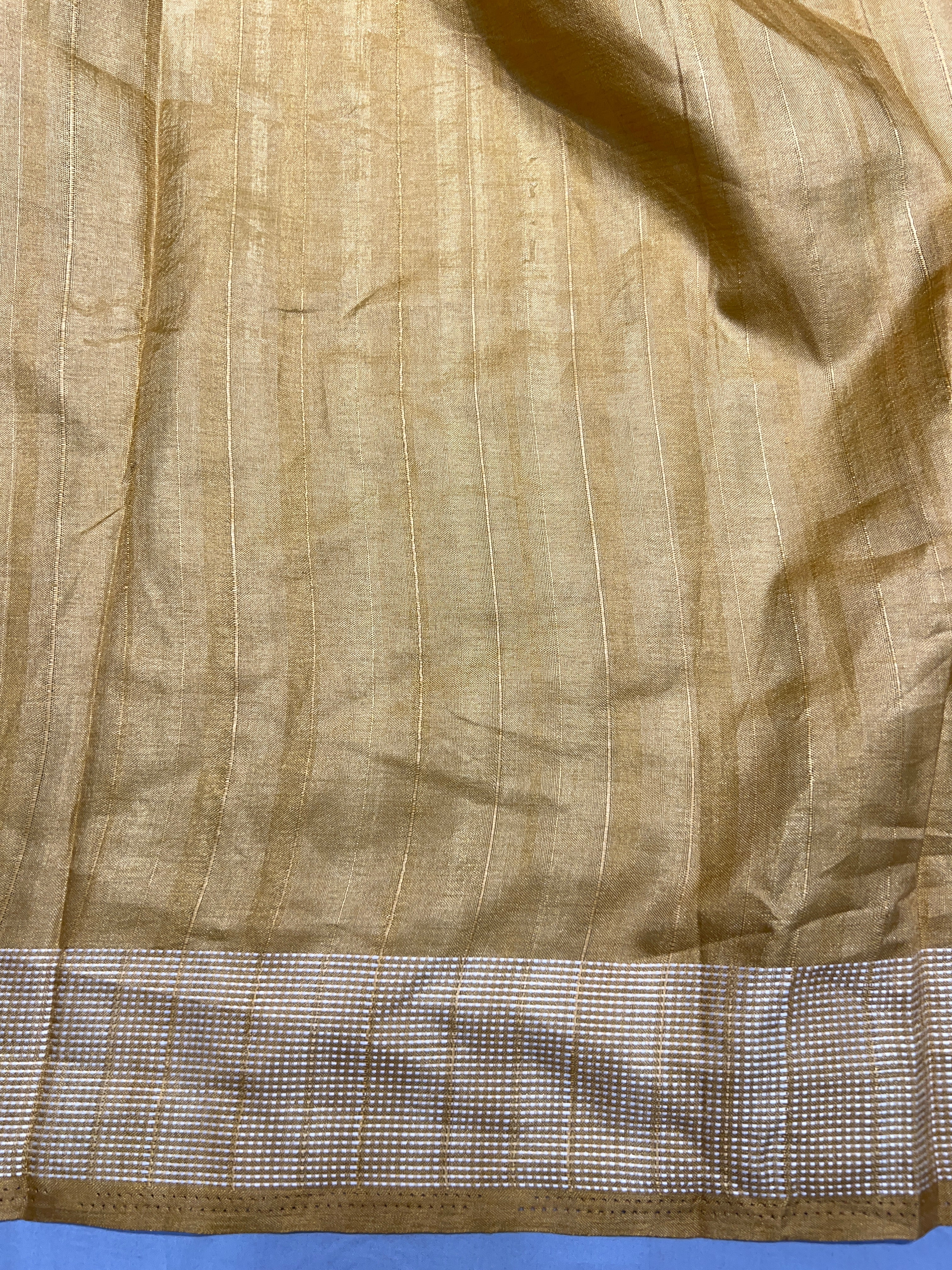 Leaf Patterned Embroidery Detailed Semi Tussar Saree | SUN707