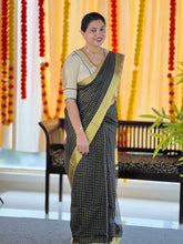 Zari Check Weaving Patterned Handloom Kerala Cotton Saree | KL406