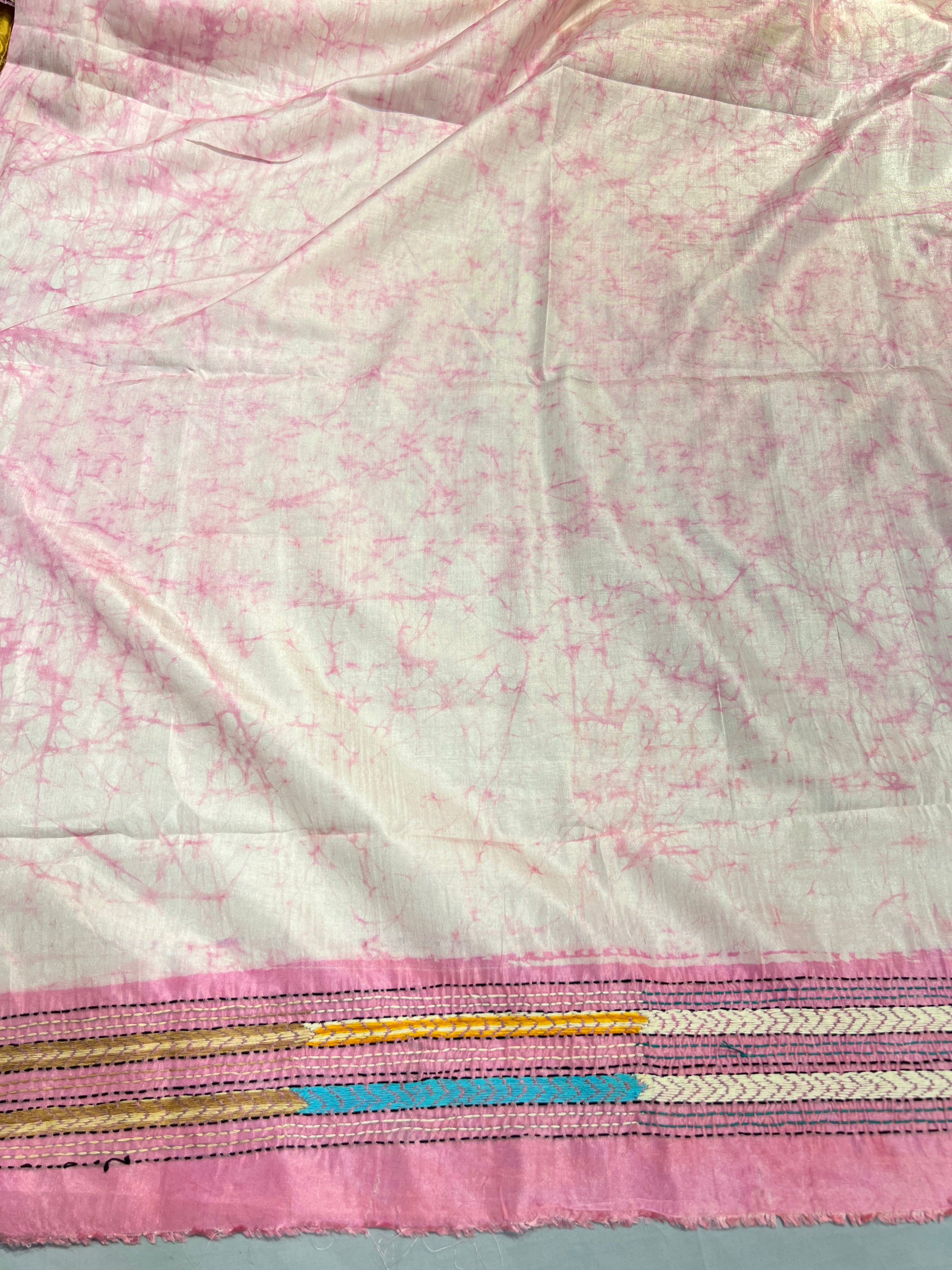 Nakshi Kantha Embroidered Bangalore Silk Saree | AYD153