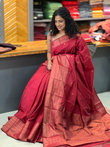 Zari Weaved Semi Silk Saree | KT144