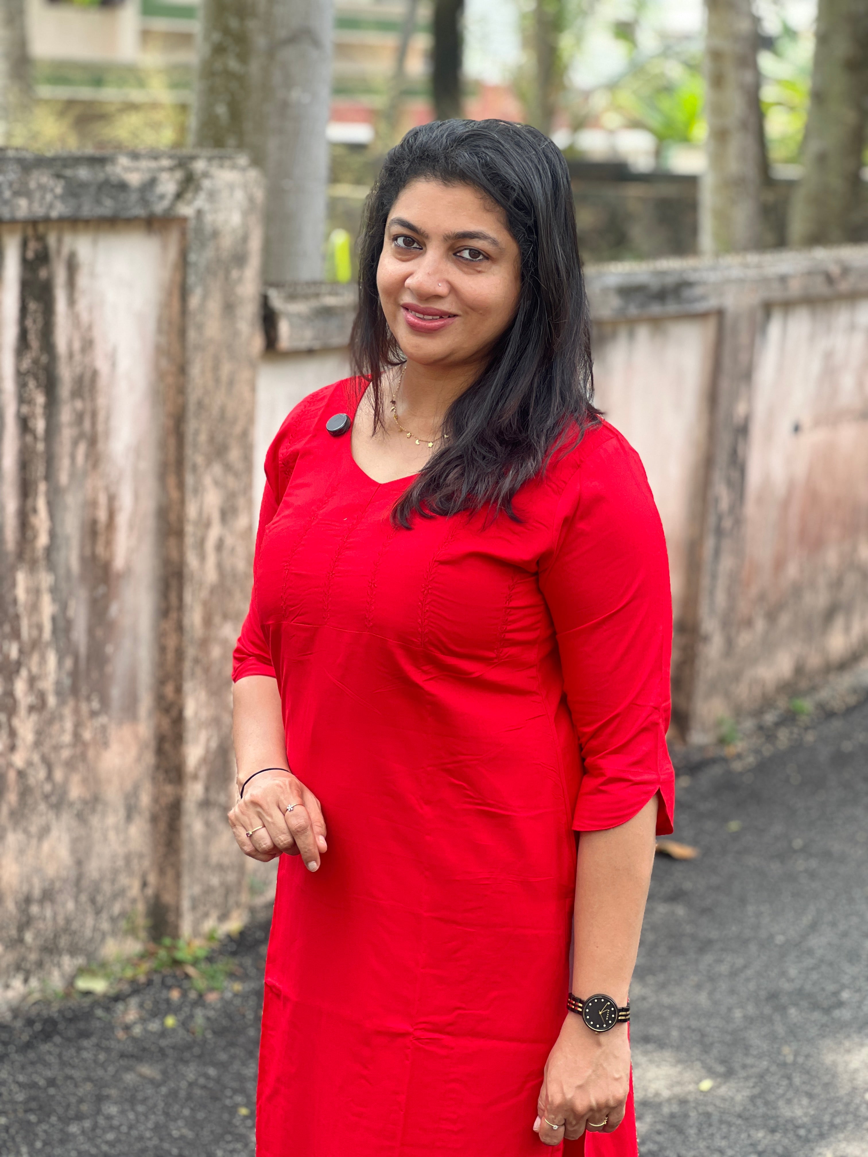 Embroidery Detailed Rayon Kurta | MLA104